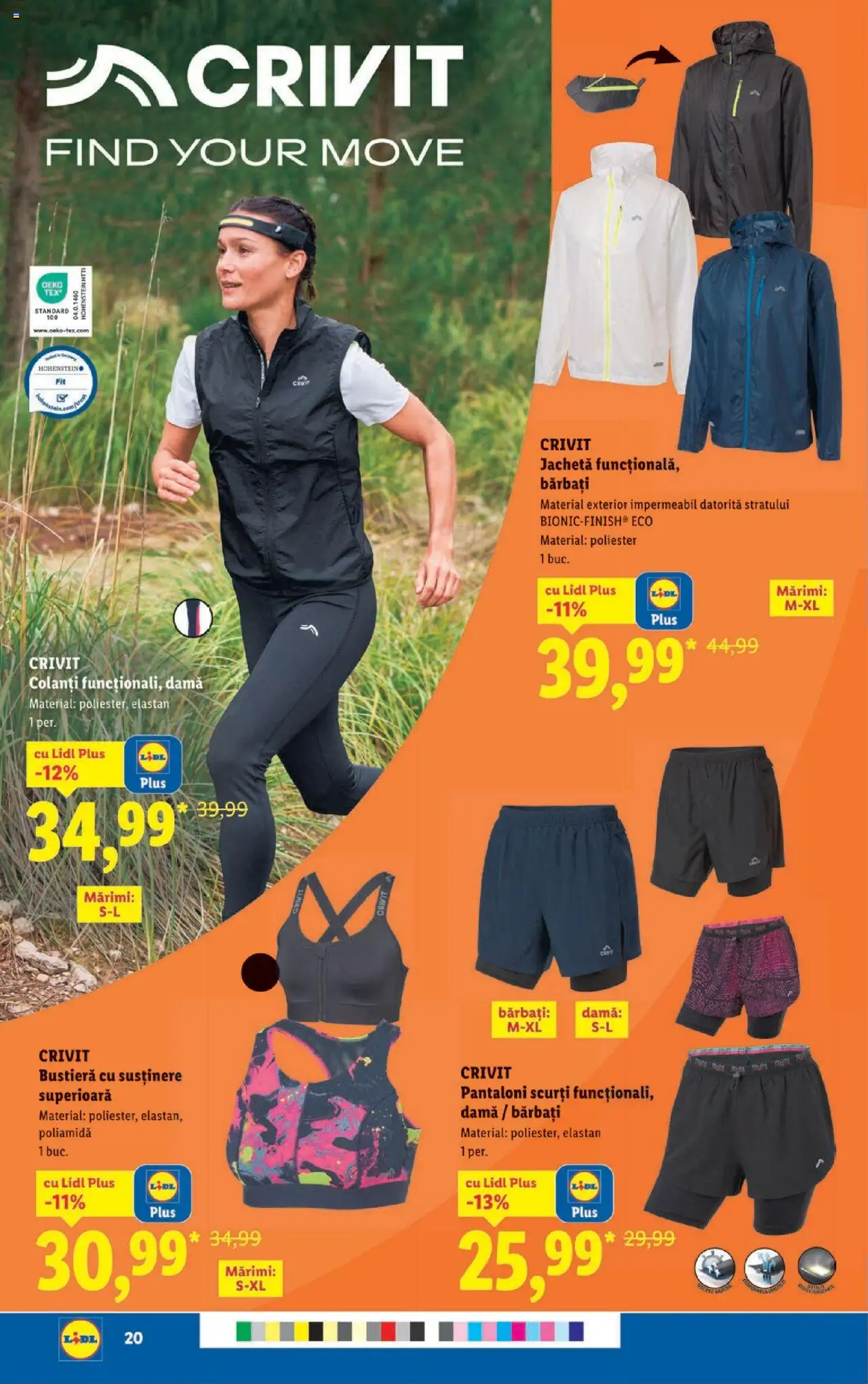 Catalog LIDL 11 - 16 August 2025 | Pagina 20 | Produse: Jachetă, Pantaloni, Pantaloni scurți, Colanți