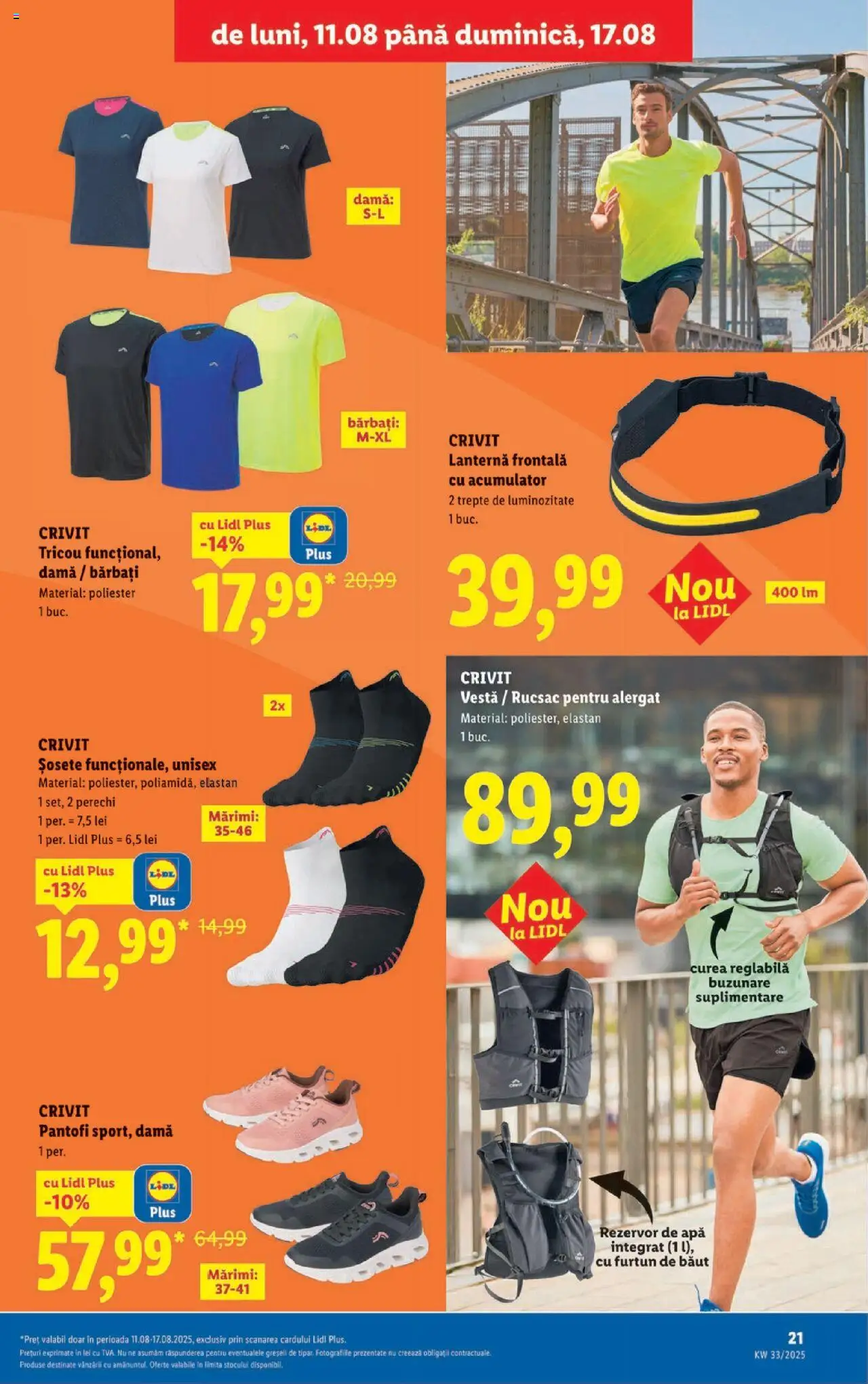Catalog LIDL 11 - 16 August 2025 | Pagina 21 | Produse: Curea, Tricou, Vestă, Rucsac