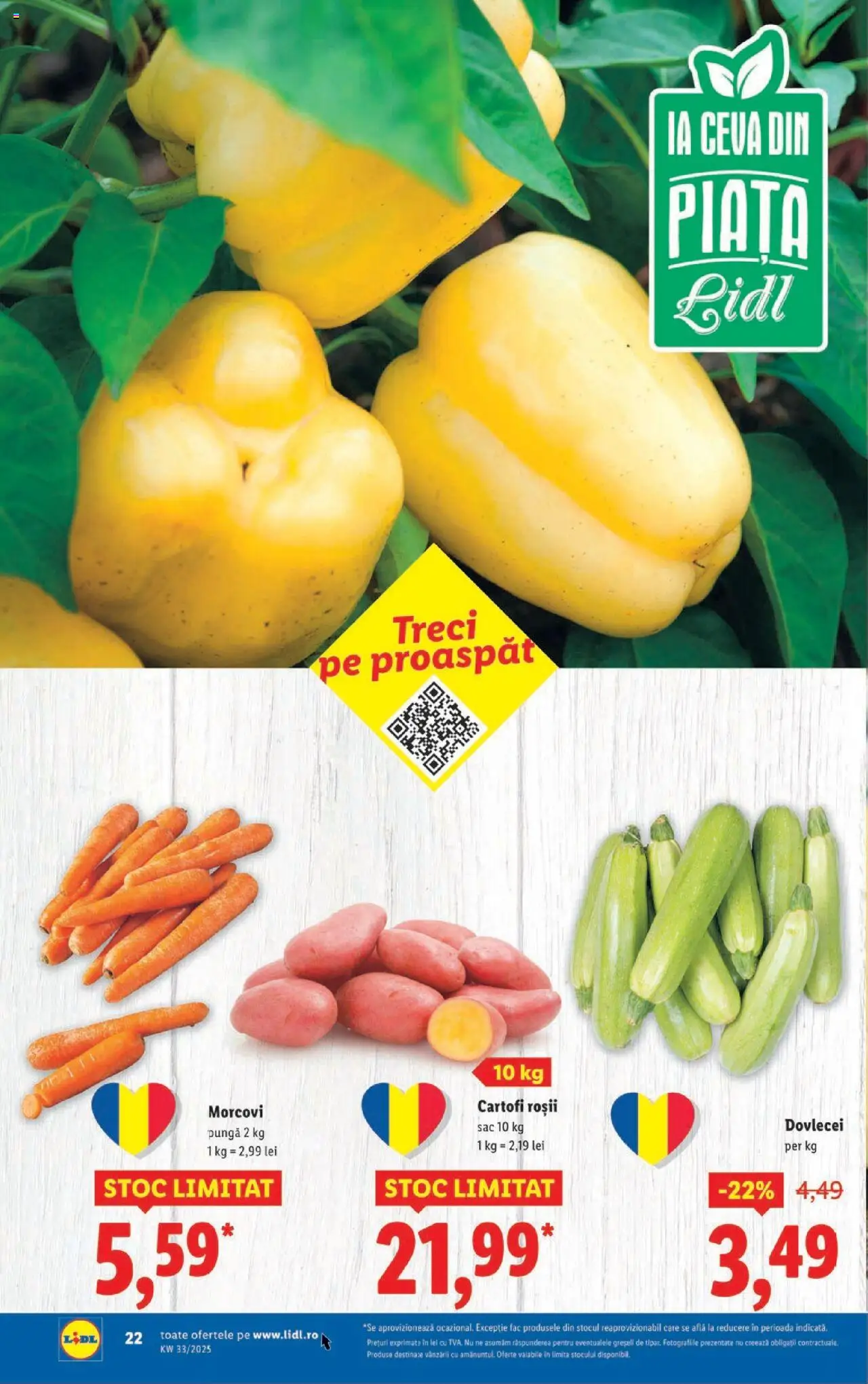 Catalog LIDL 11 - 16 August 2025 | Pagina 22 | Produse: Pungă, Roșii, Morcovi, Cartofi