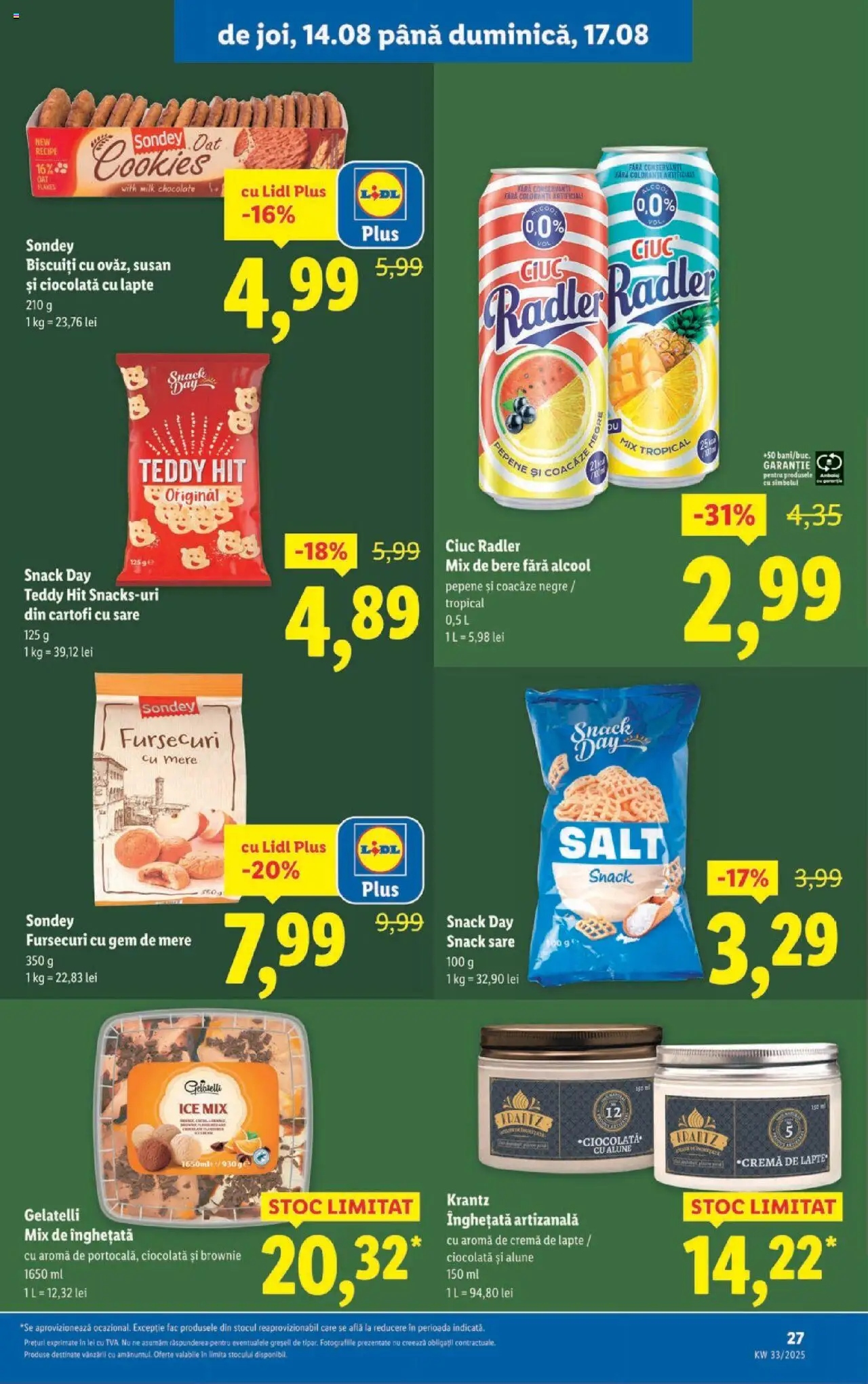 Catalog LIDL 11 - 16 August 2025 | Pagina 27 | Produse: Gem, Lapte, Biscuiți, Cartofi