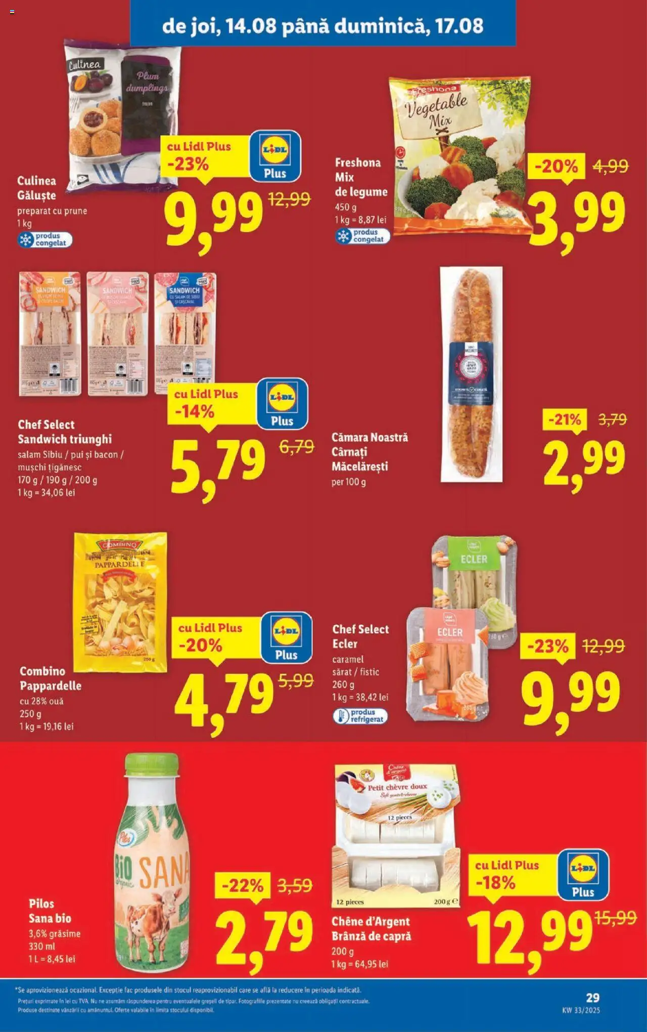 Catalog LIDL 11 - 16 August 2025 | Pagina 29 | Produse: Şerit ödül, Bacon, Salam, Legume