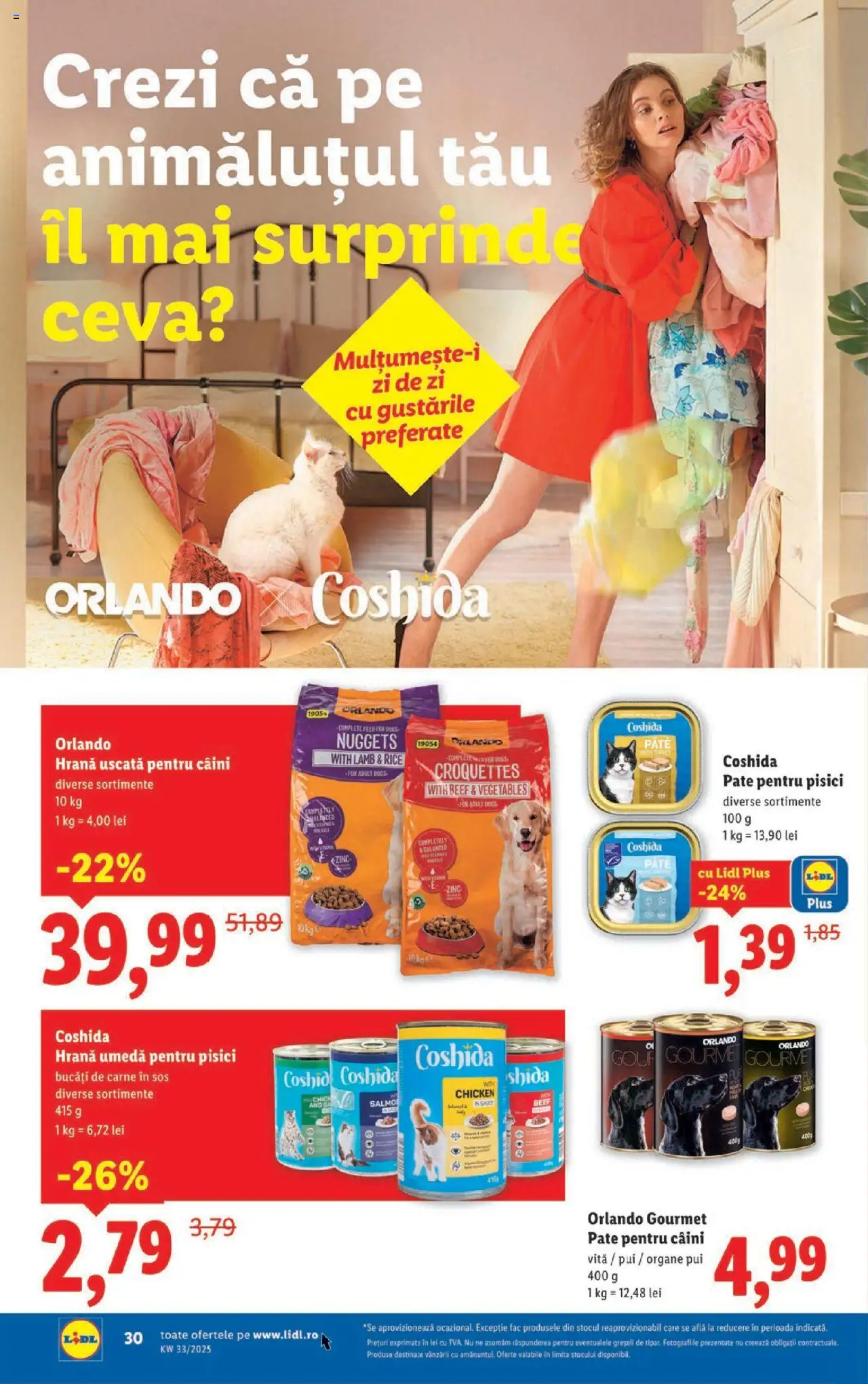 Catalog LIDL 11 - 16 August 2025 | Pagina 30 | Produse: Hacıyatmaz Kedi Oyuncağı, Pate, Sos