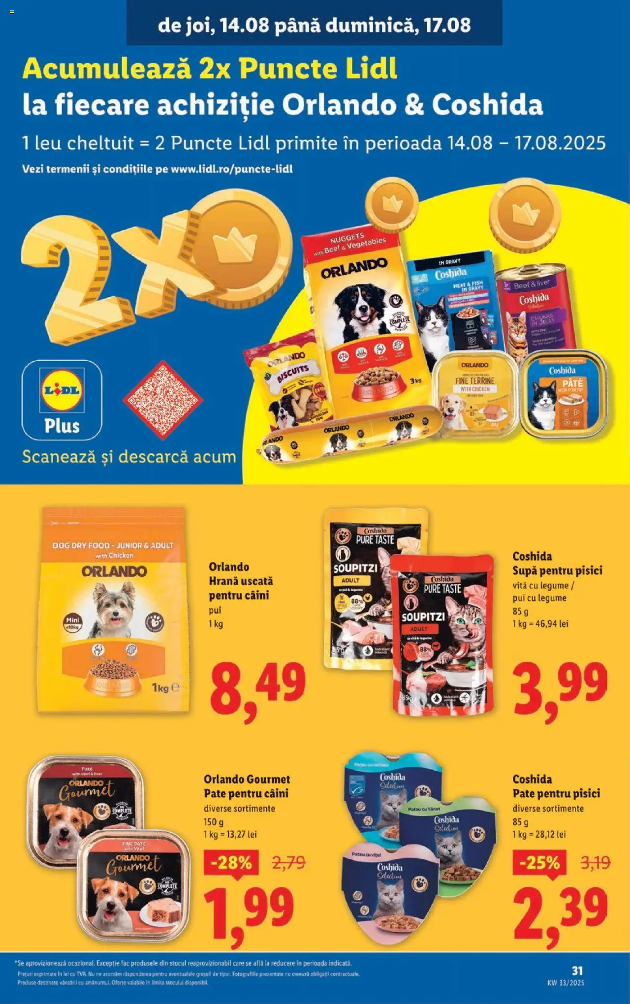 Catalog LIDL 11 - 16 August 2025 | Pagina 31 | Produse: Hacıyatmaz Kedi Oyuncağı, Pate, Legume