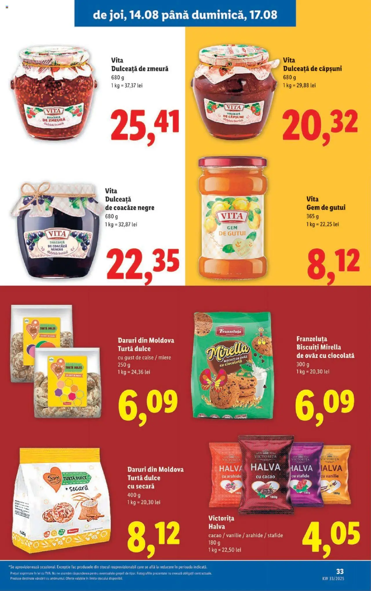 Catalog LIDL 11 - 16 August 2025 | Pagina 33 | Produse: Zmeură, Căpșuni, Stafide, Ahtapot