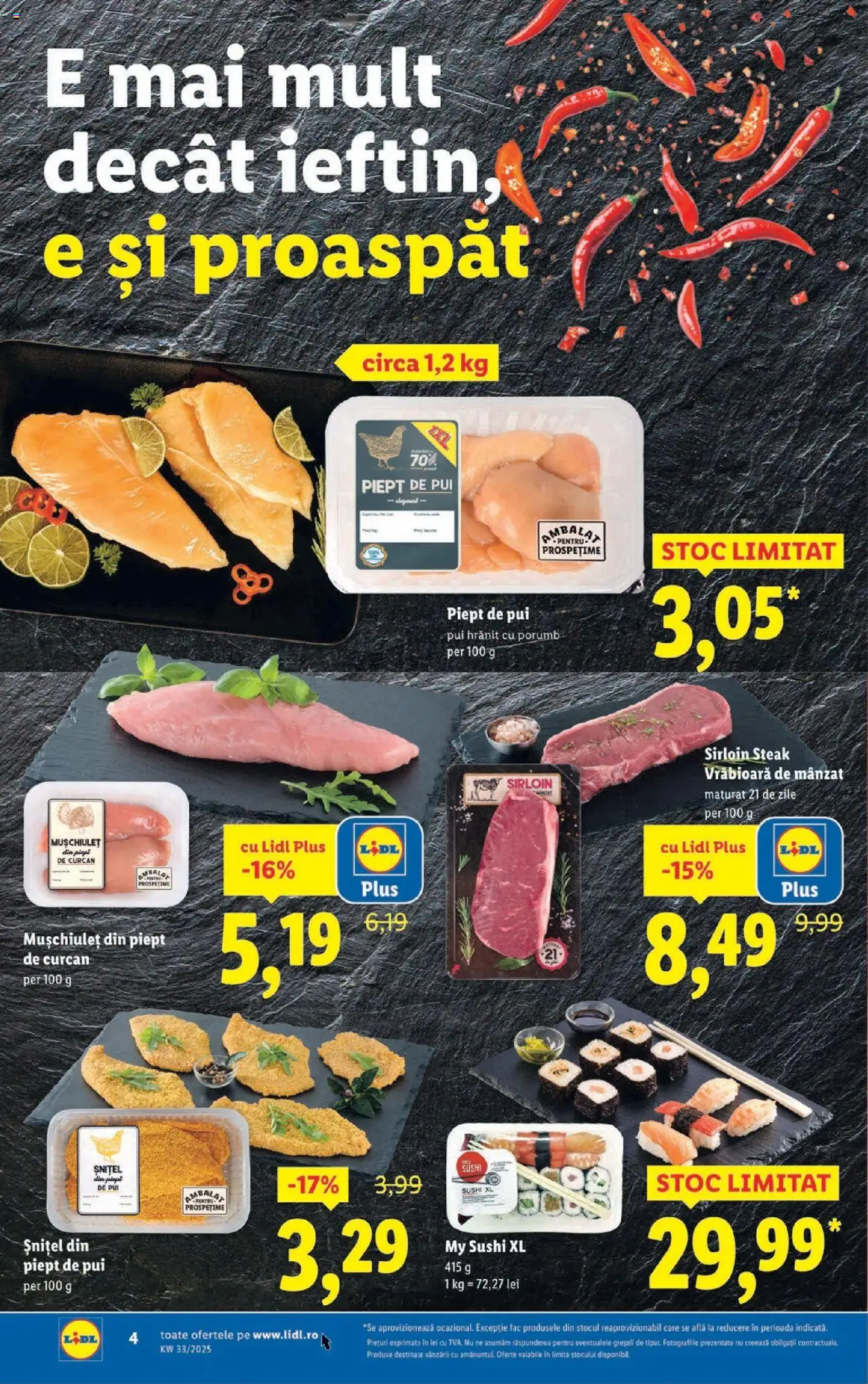 Catalog LIDL 11 - 16 August 2025 | Pagina 4 | Produse: Hacıyatmaz Kedi Oyuncağı, Sushi, Porumb