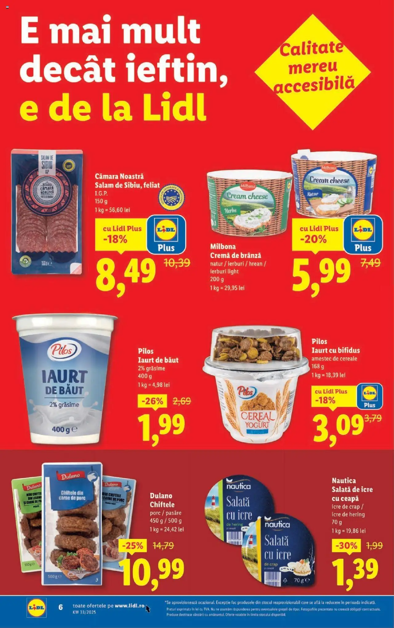 Catalog LIDL 11 - 16 August 2025 | Pagina 6 | Produse: Toplar, Cremă, Cereale, Chiftele