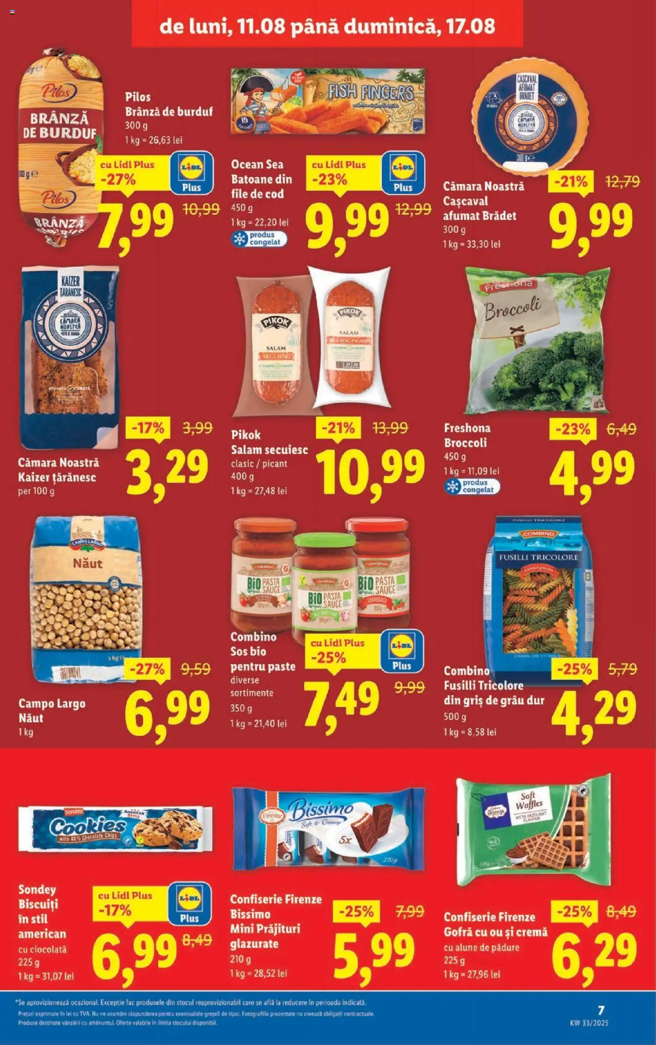 Catalog LIDL 11 - 16 August 2025 | Pagina 7 | Produse: Şerit ödül, Cașcaval, Alune, Paste
