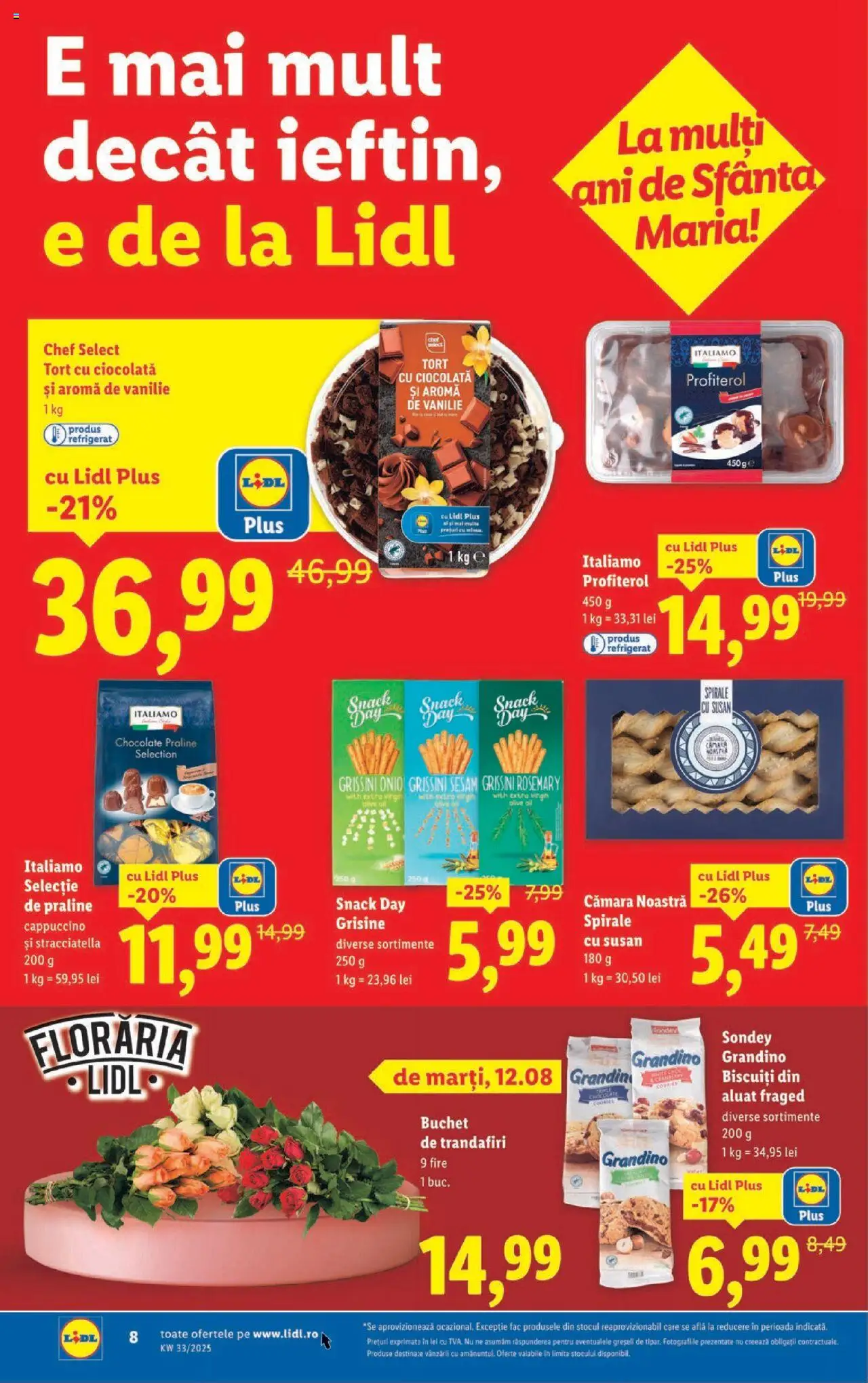 Catalog LIDL 11 - 16 August 2025 | Pagina 8 | Produse: Tort, Ciocolată, Kanca, Biscuiți