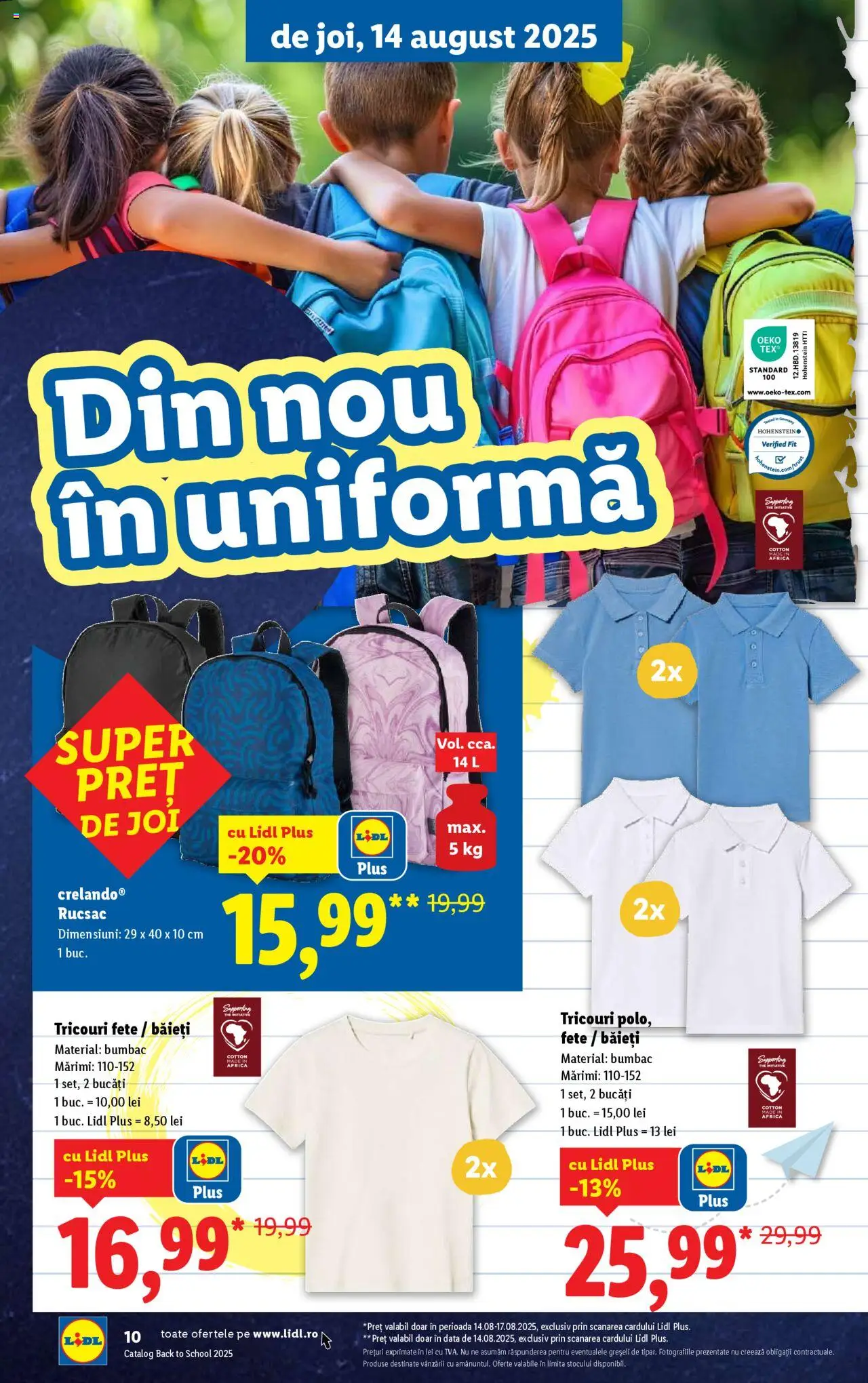 Catalog LIDL 11 - 30 August 2025 | Pagina 10 | Produse: Rucsac