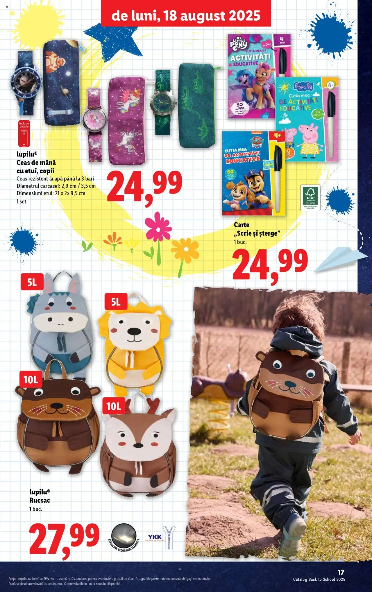 Catalog LIDL 11 - 30 August 2025 | Pagina 17 | Produse: Ceas, Baterie, Apă, Rucsac