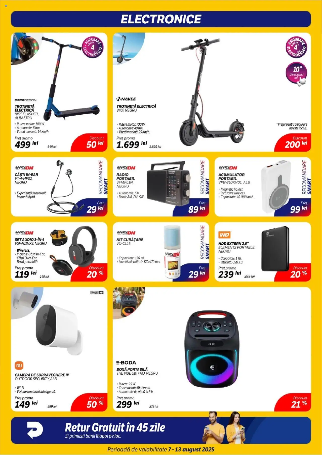 Catalog Flanco 7 - 12 August 2025 | Pagina 10 | Produse: Audio, Trotinetă electrică, Căști, Boxă portabilă