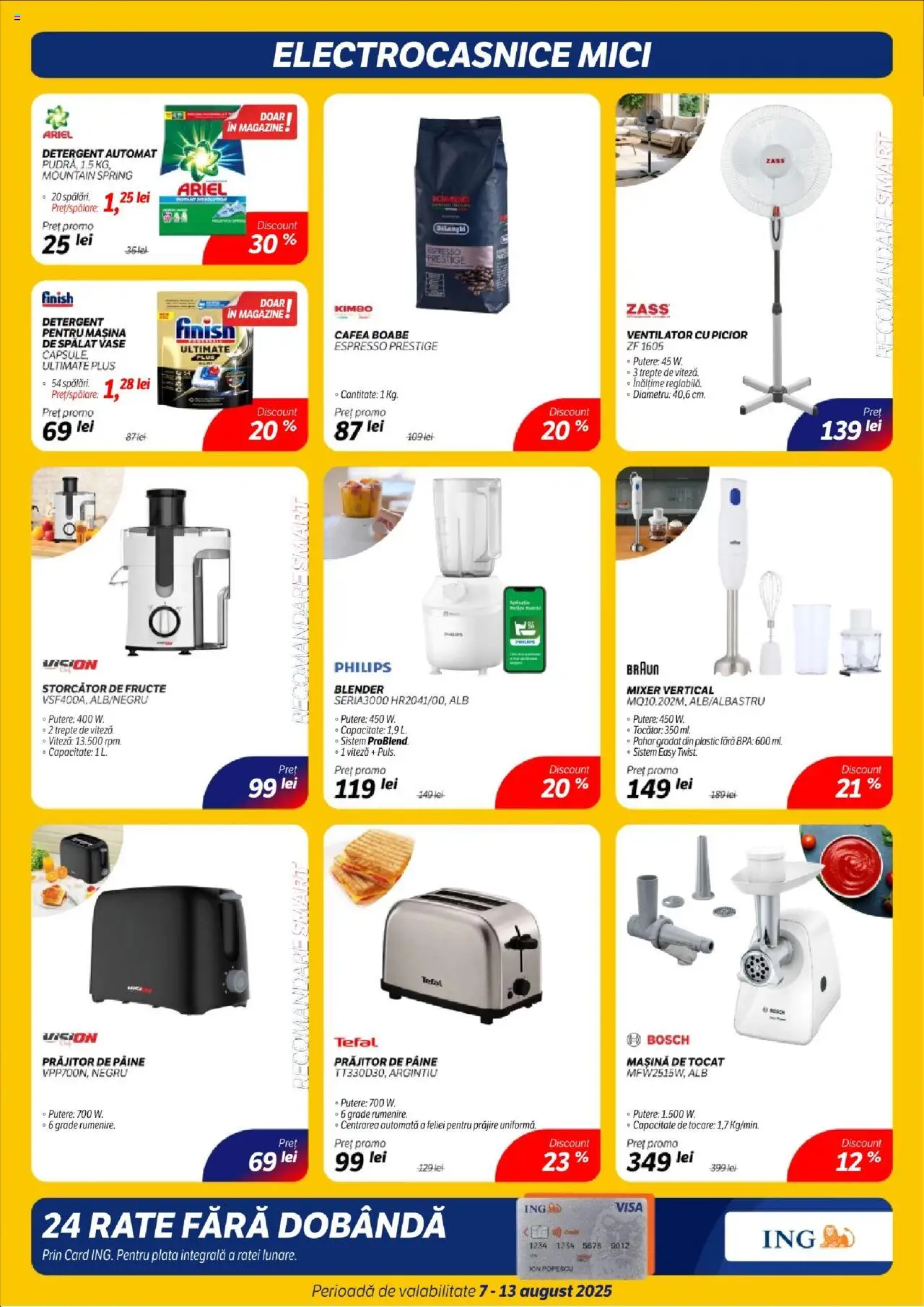 Catalog Flanco 7 - 12 August 2025 | Pagina 15 | Produse: Mașină de tocat, Blender, Ventilator, Storcător