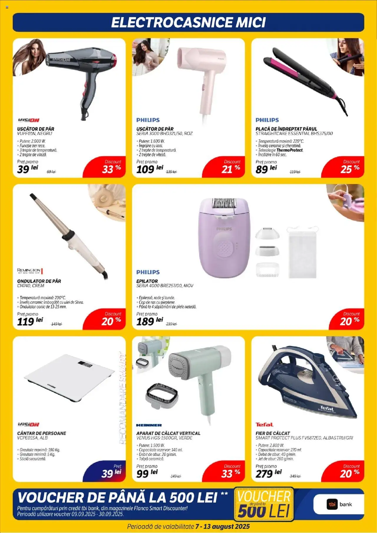 Catalog Flanco 7 - 12 August 2025 | Pagina 16 | Produse: Fier de călcat, Uscător, Ondulator, Ulei