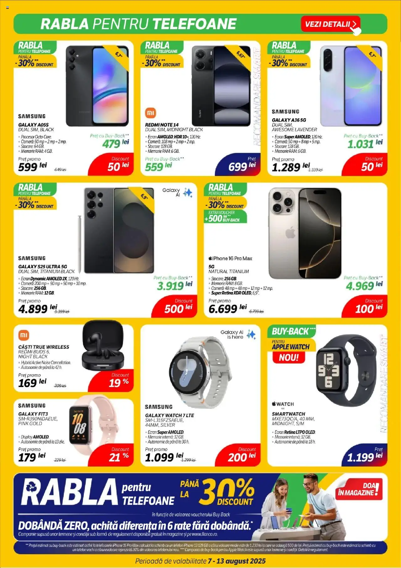 Catalog Flanco 7 - 12 August 2025 | Pagina 7 | Produse: Memorie, Căști, Smartwatch, Apple