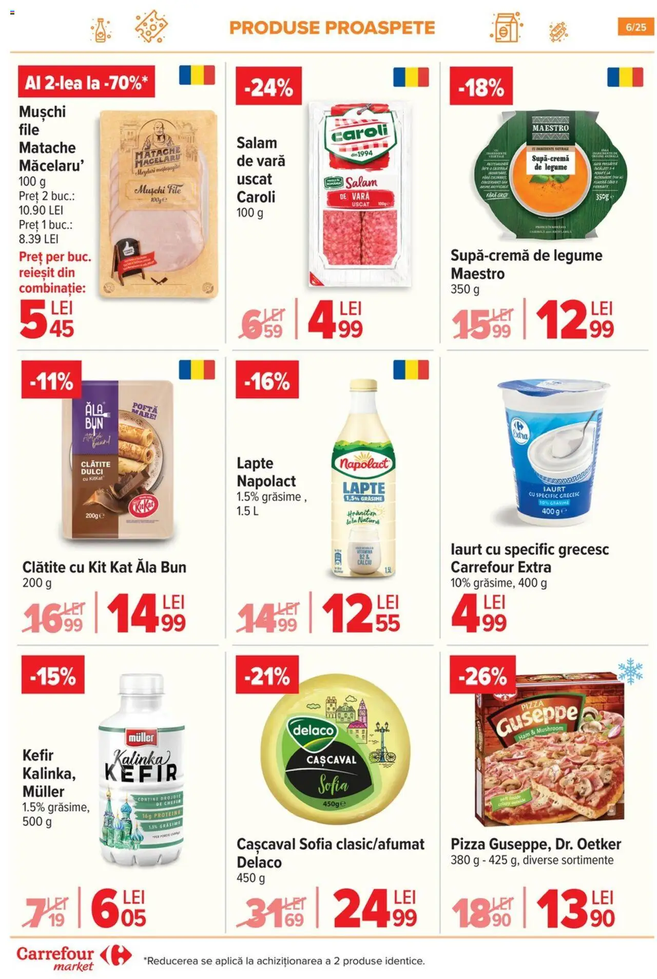 Catalog Carrefour 6 - 11 August 2025 | Pagina 6 | Produse: Light Kedi Konservesi, Clătite, Iaurt, Salam