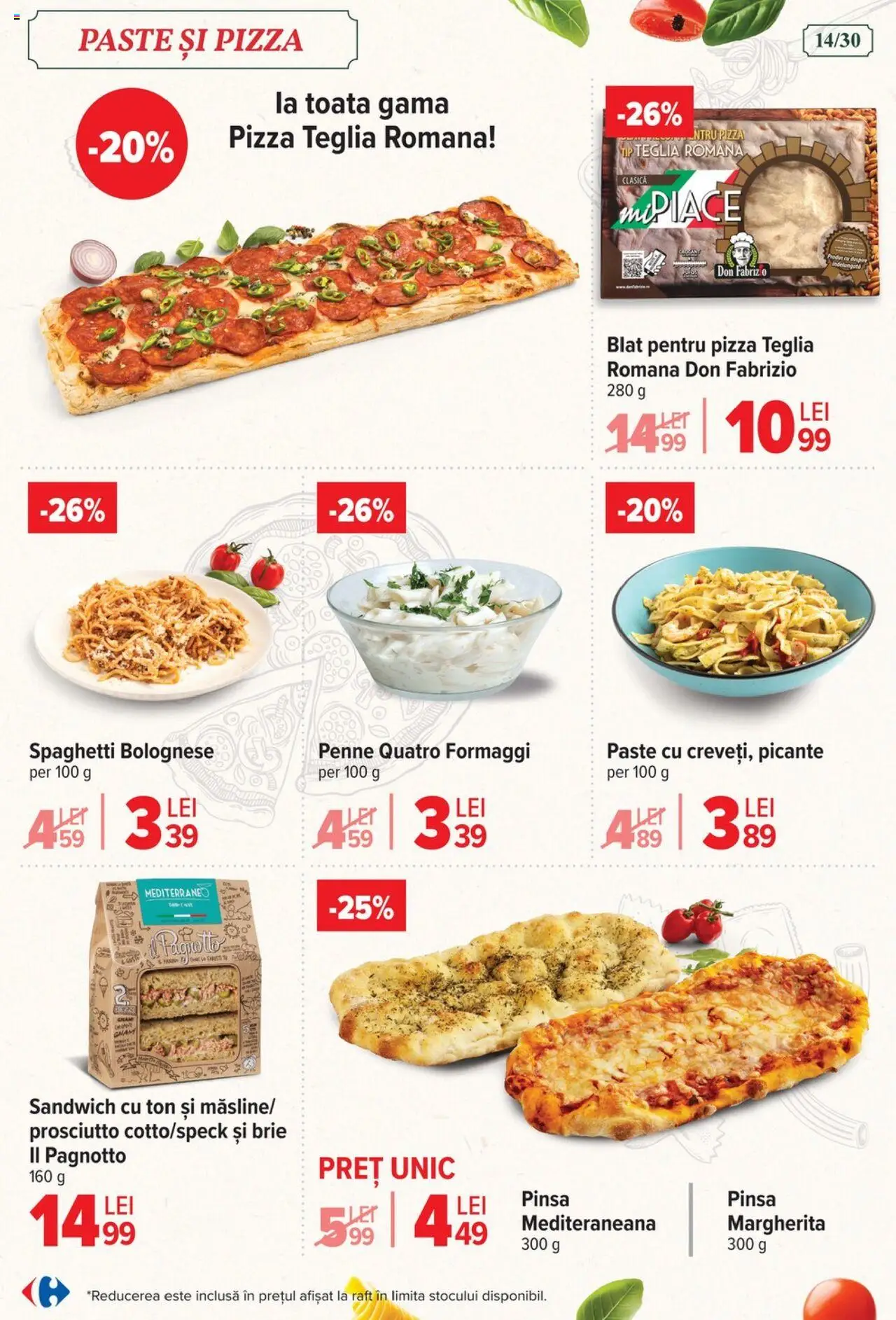 Catalog Carrefour 6 - 18 August 2025 | Pagina 14 | Produse: Raft, Pizza, Paste