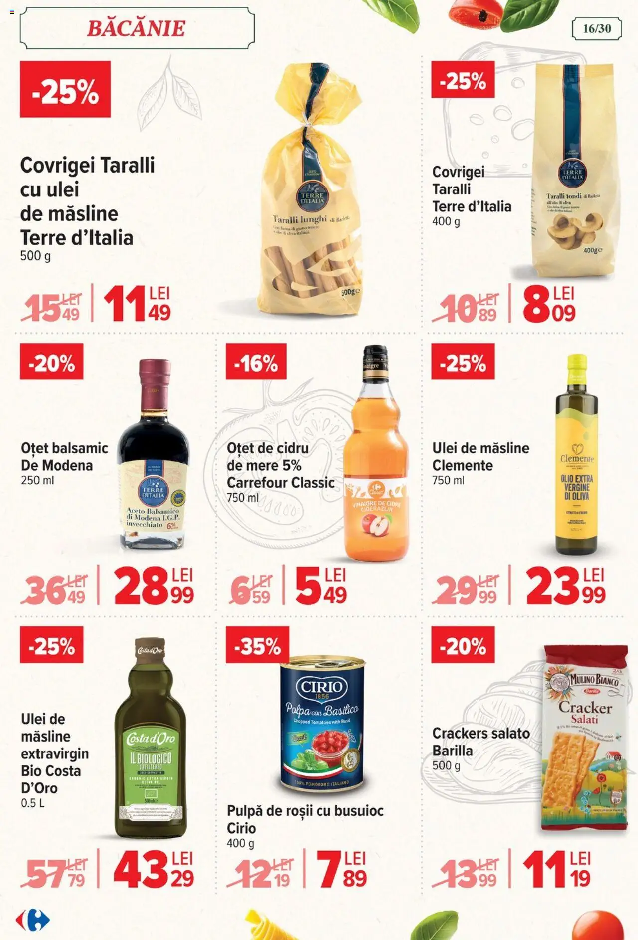 Catalog Carrefour 6 - 18 August 2025 | Pagina 16 | Produse: Şerit ödül, Măsline, Covrigei, Oțet