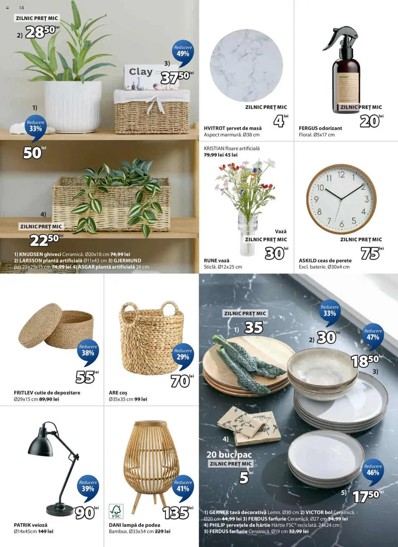 Catalog JYSK 4 - 25 August 2025 | Pagina 14 | Produse: Masă, Cutie, Veioză, Farfurie