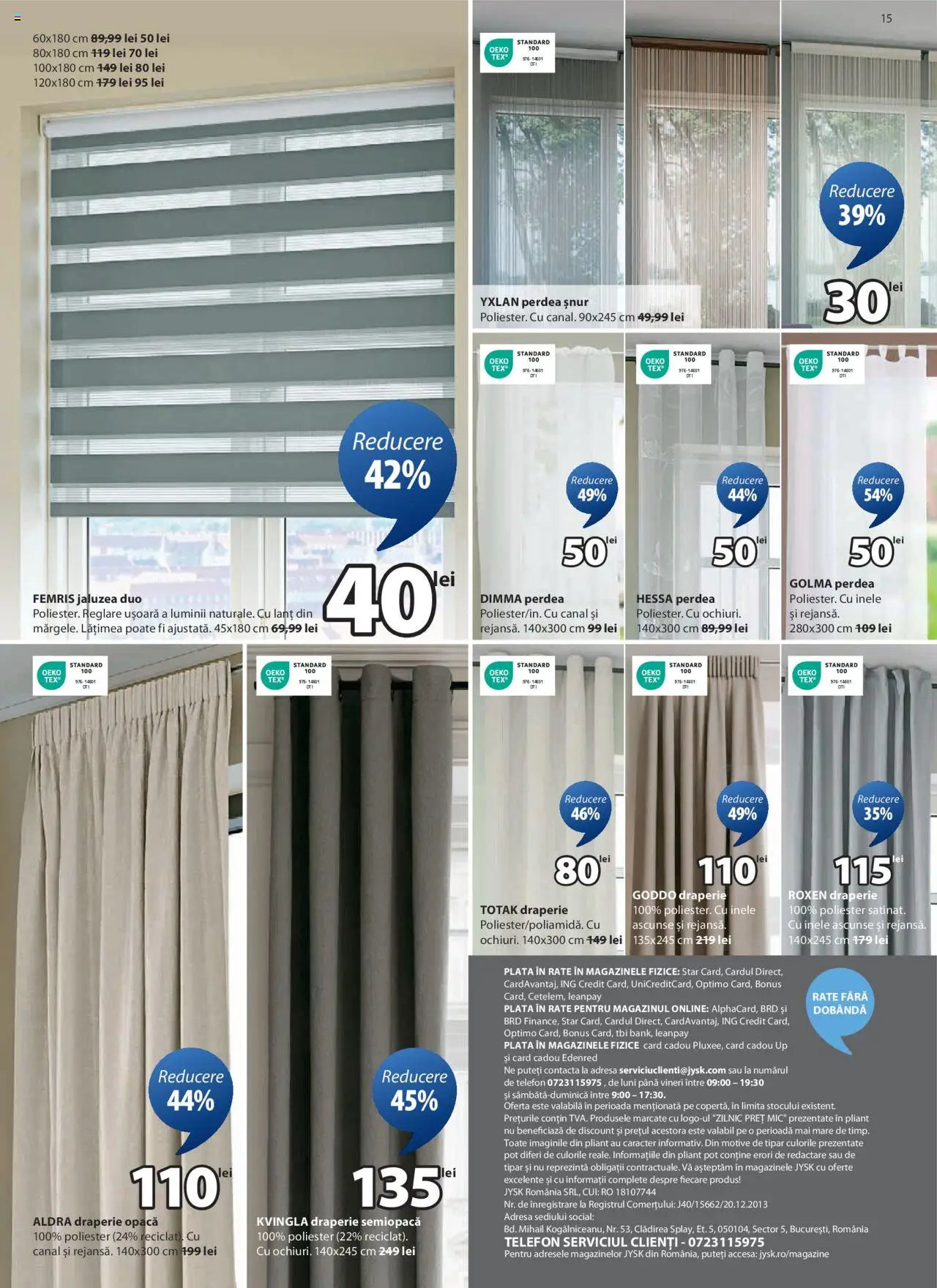 Catalog JYSK 4 - 25 August 2025 | Pagina 15 | Produse: Telefon, Perdea