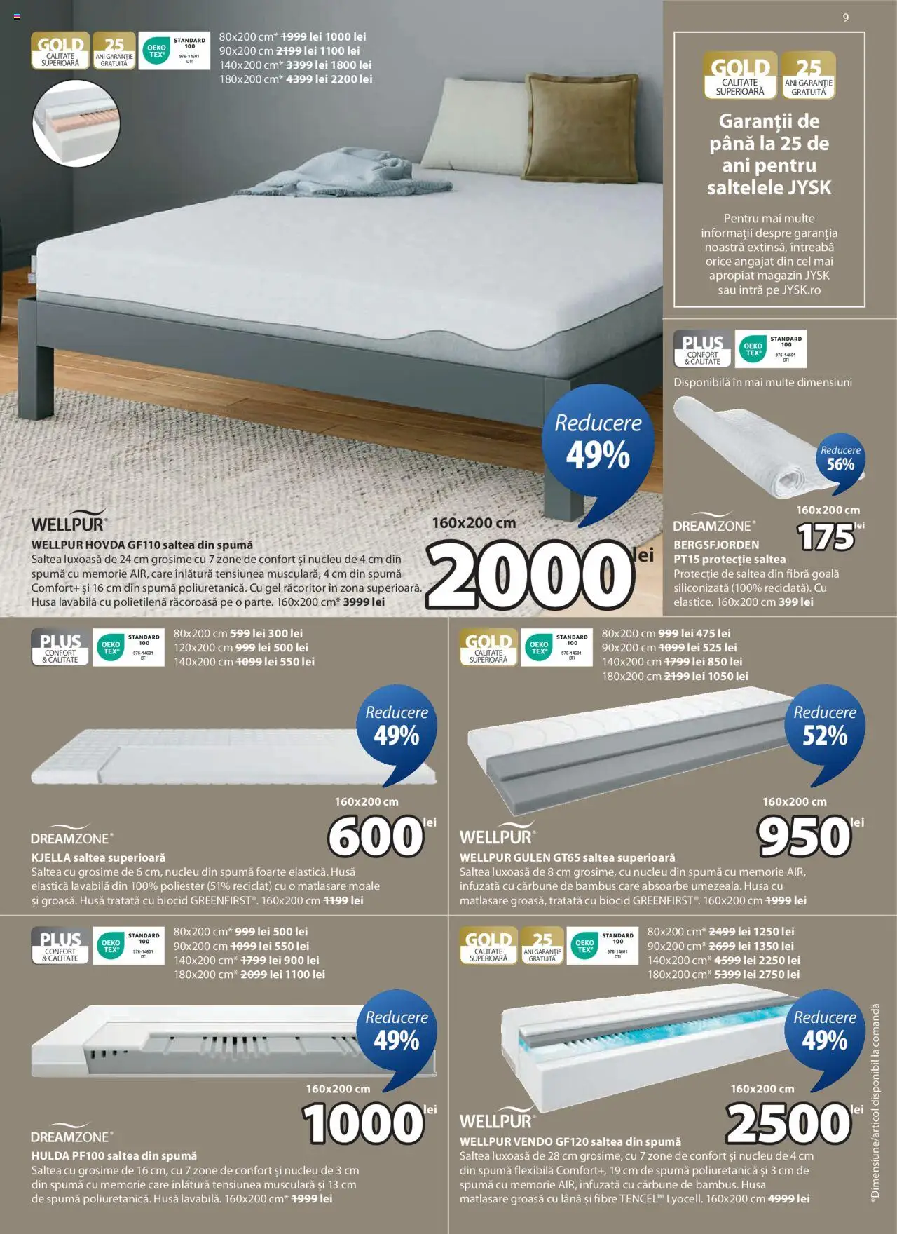 Catalog JYSK 4 - 25 August 2025 | Pagina 9 | Produse: Memorie, Saltea, Türk kahvesi öğütme değirmeni