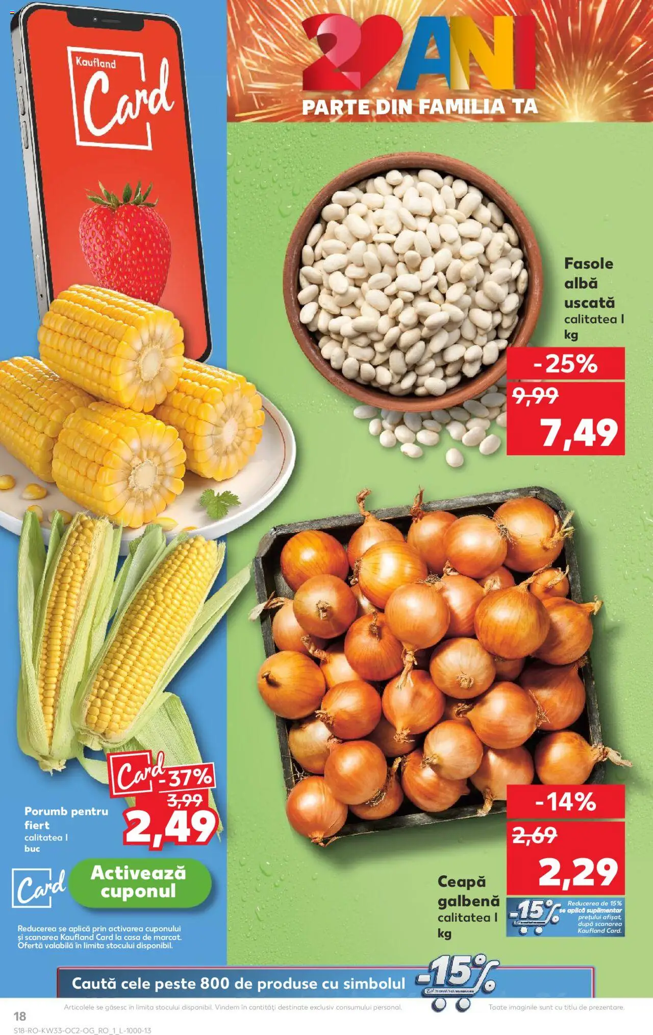 Catalog Kaufland 13 - 18 August 2025 | Pagina 18 | Produse: Ceapă galbenă, Pește, Fasole albă, Ceapă
