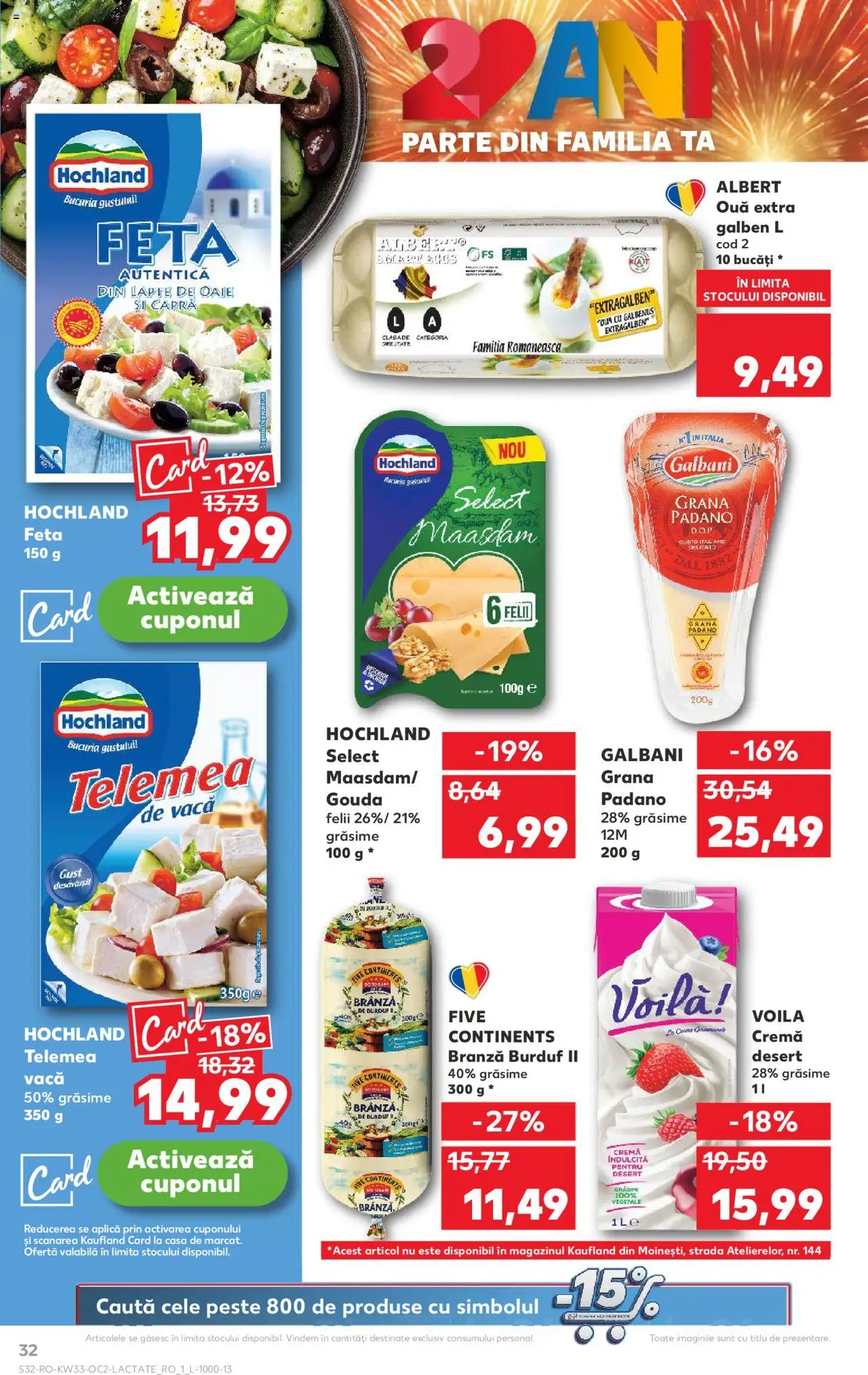 Catalog Kaufland 13 - 18 August 2025 | Pagina 32 | Produse: Lapte, Brânză, Pește, Gouda