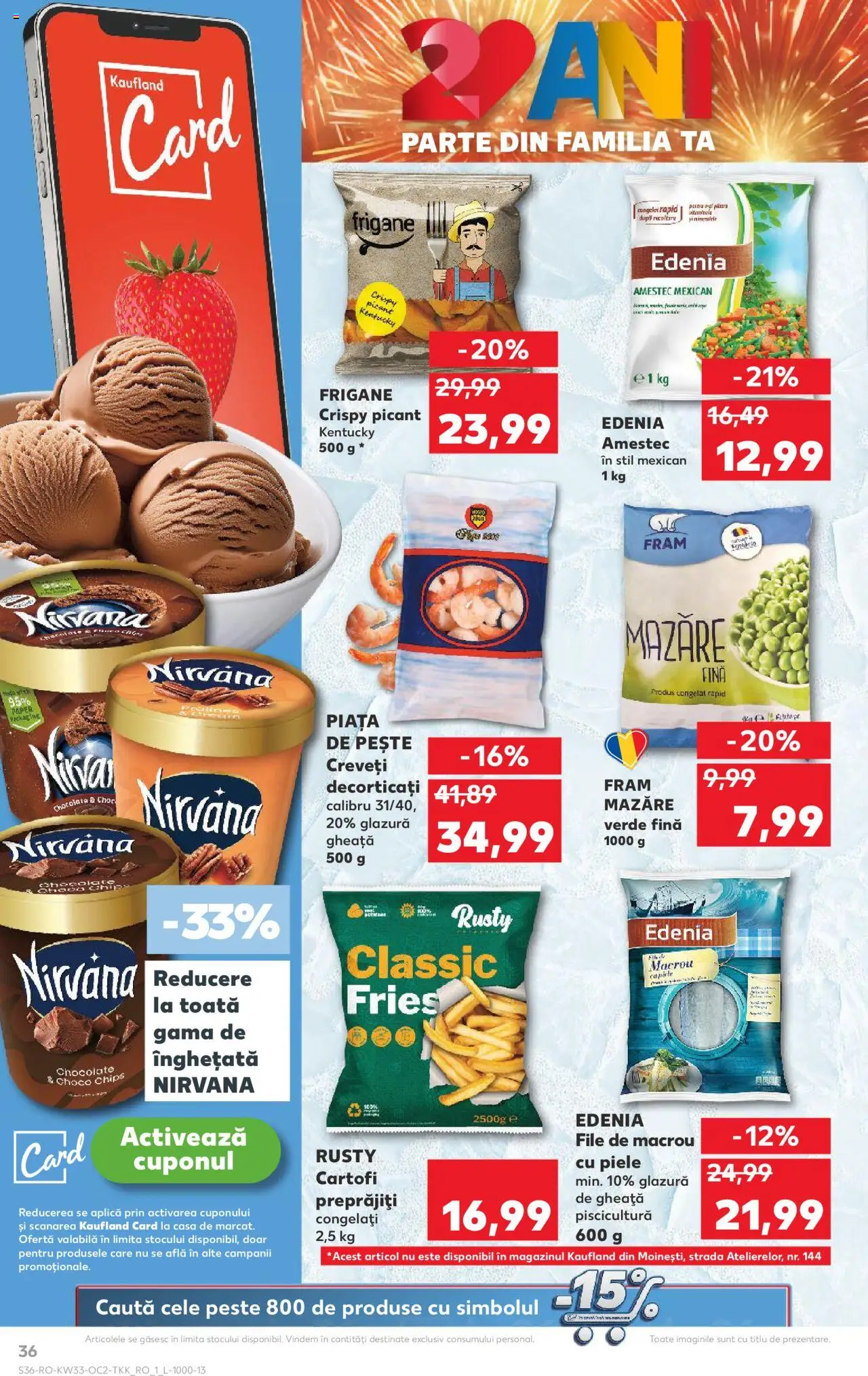 Catalog Kaufland 13 - 18 August 2025 | Pagina 36 | Produse: Mazăre, Pește, Înghețată, Cartofi