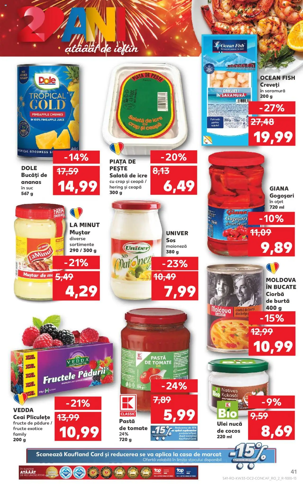 Catalog Kaufland 13 - 18 August 2025 | Pagina 41 | Produse: Ulei, Oțet, Pește, Maioneză