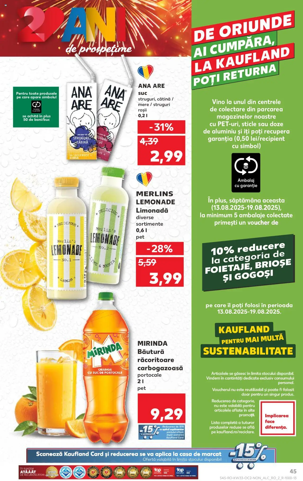 Catalog Kaufland 13 - 18 August 2025 | Pagina 45 | Produse: Suc, Mere, Portocale, Roșii