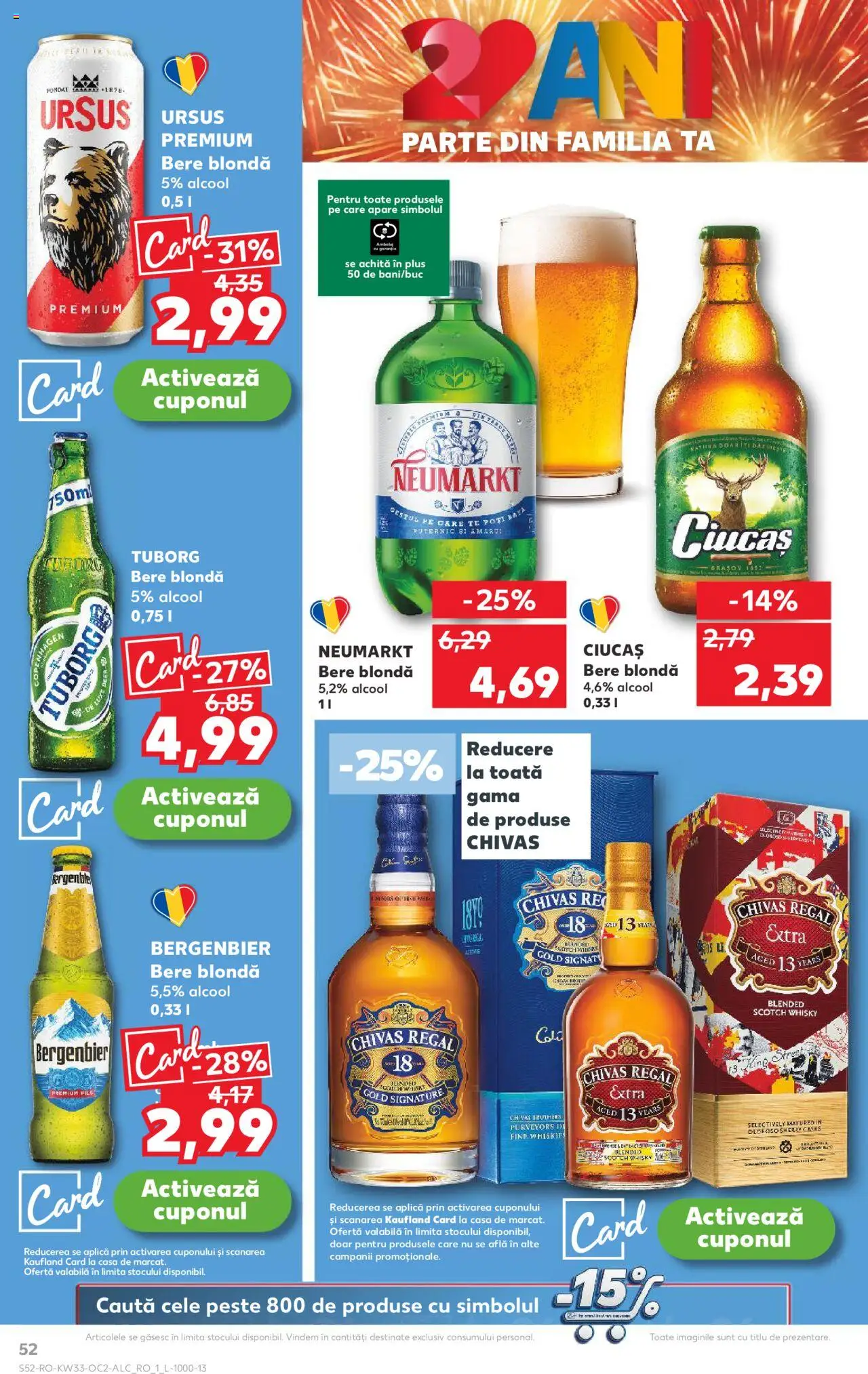 Catalog Kaufland 13 - 18 August 2025 | Pagina 52 | Produse: Bere, Pește, Plastik Kulübe