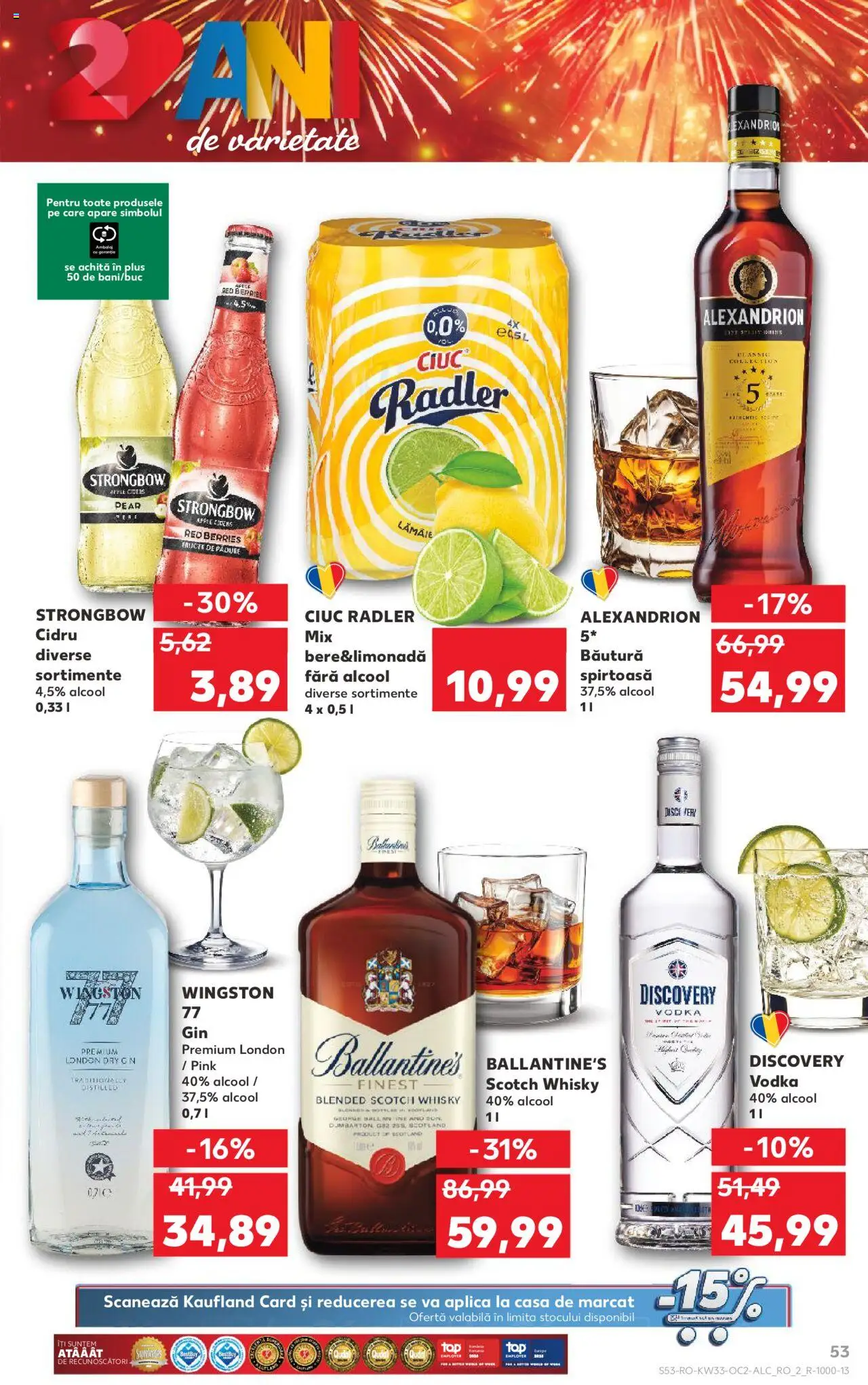 Catalog Kaufland 13 - 18 August 2025 | Pagina 53 | Produse: Apple, Gin, Vodka, Lămâie