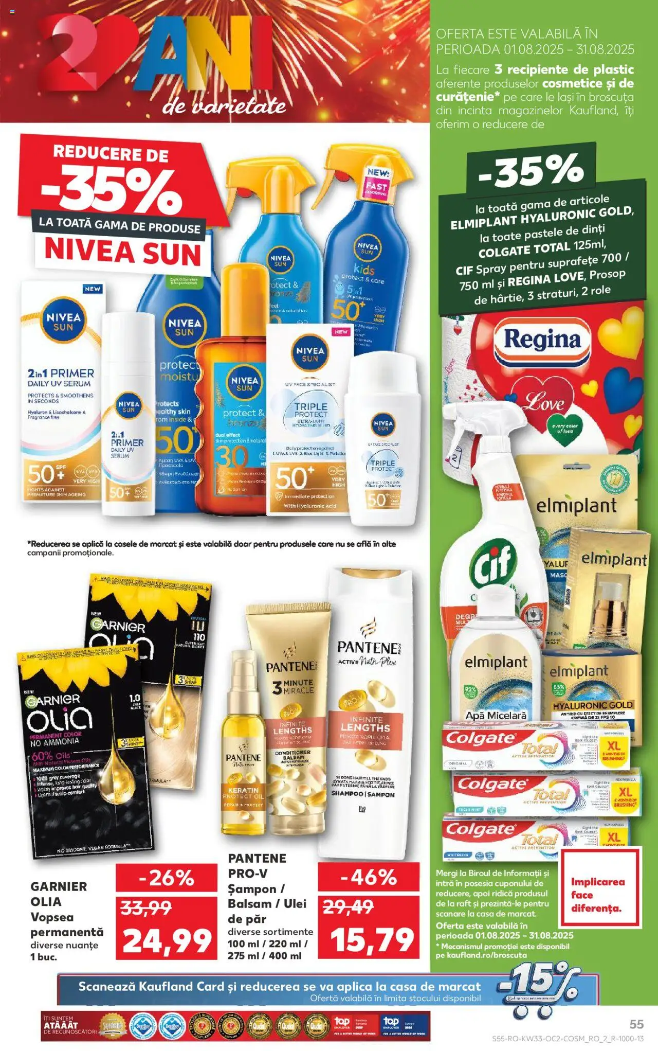 Catalog Kaufland 13 - 18 August 2025 | Pagina 55 | Produse: Raft, Balsam, Cremă, Apă