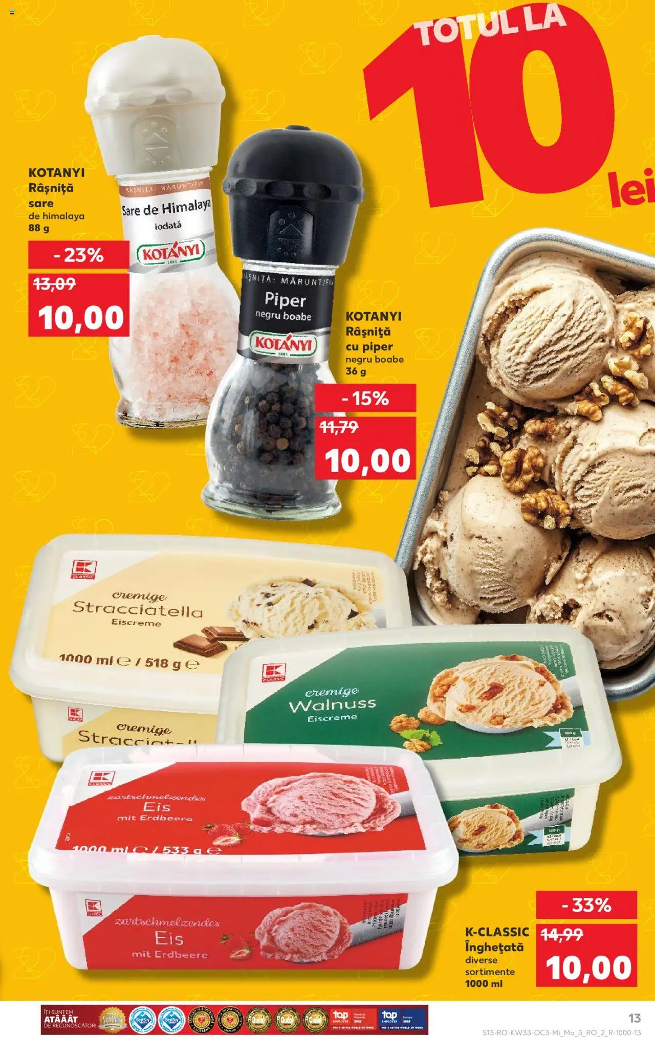 Catalog Kaufland 13 - 18 August 2025 | Pagina 13 | Produse: Înghețată, Sare, Piper