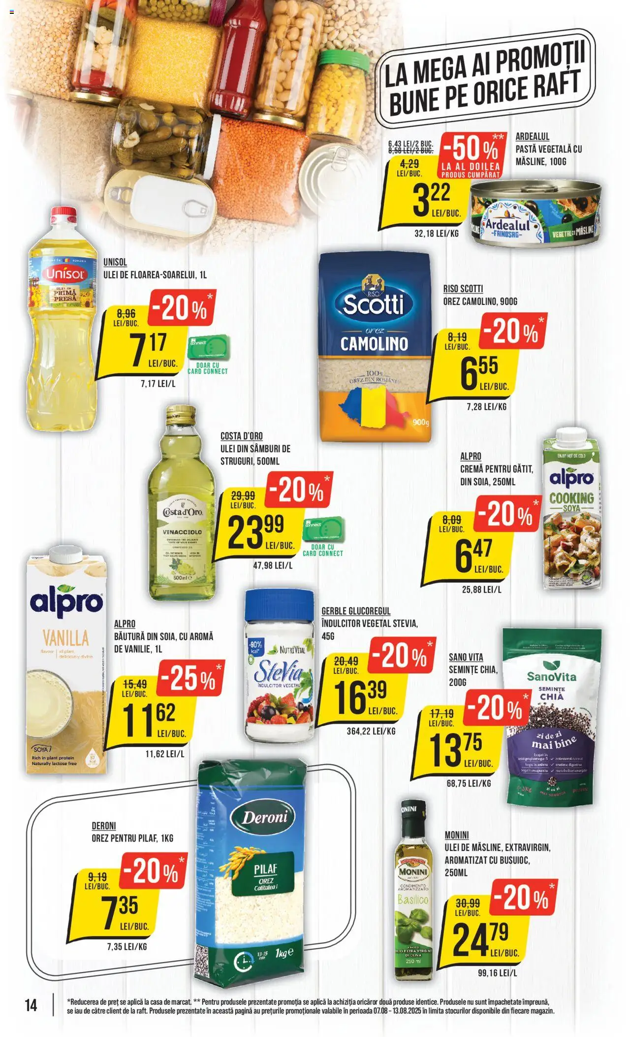 Catalog Mega Image 7 - 12 August 2025 | Pagina 14 | Produse: Masaüstü kılıfı, Semințe, Ulei, Orez