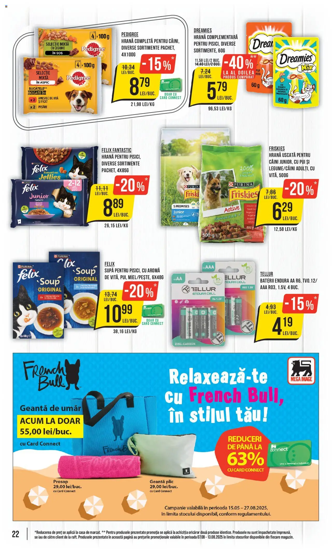 Catalog Mega Image 7 - 12 August 2025 | Pagina 22 | Produse: Hacıyatmaz Kedi Oyuncağı, Brânză, Legume, Sos