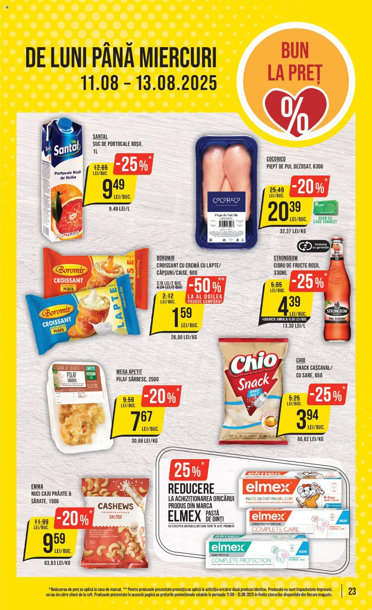 Catalog Mega Image 7 - 12 August 2025 | Pagina 23 | Produse: Hacıyatmaz Kedi Oyuncağı, Lapte, Suc, Fructe