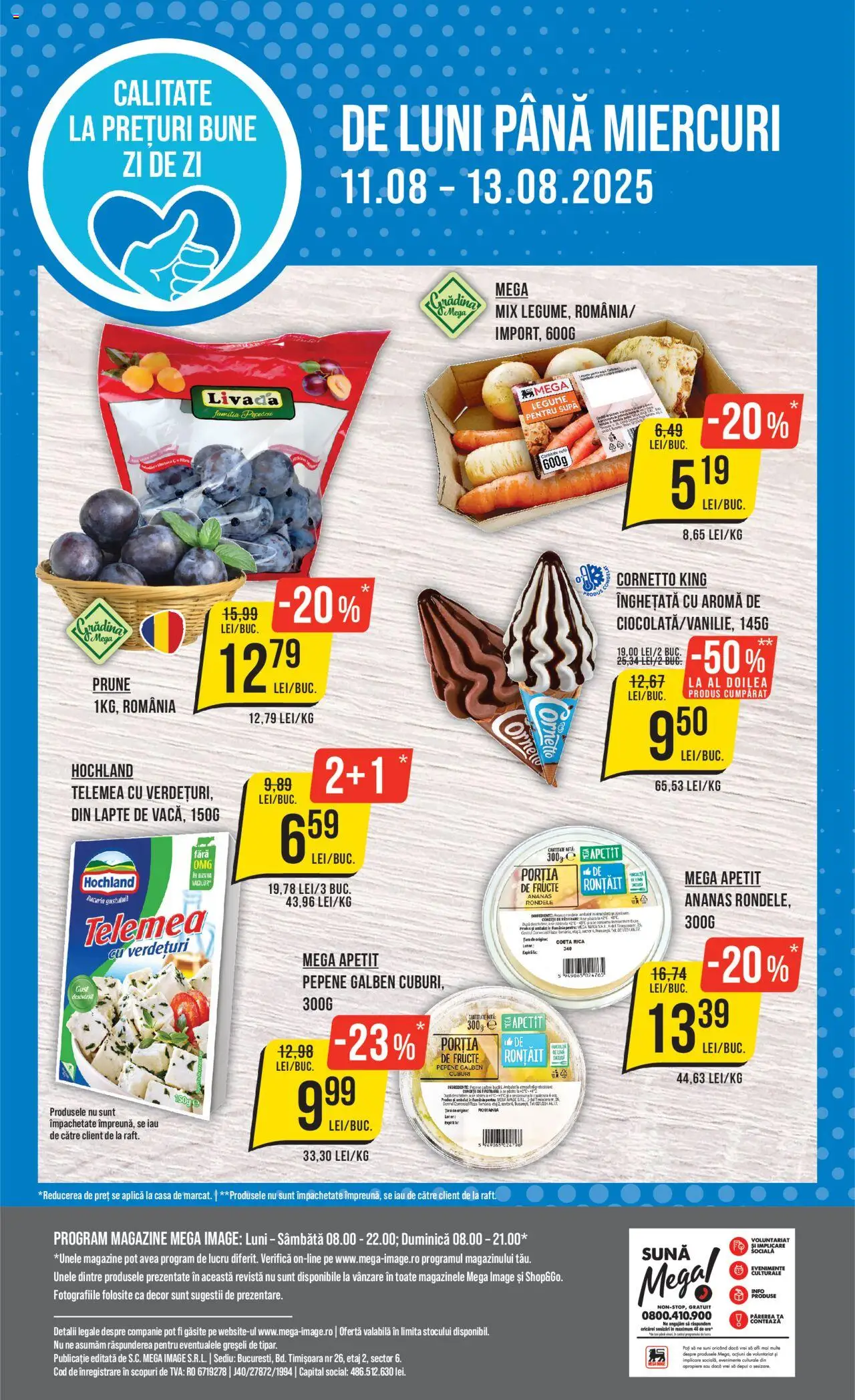 Catalog Mega Image 7 - 12 August 2025 | Pagina 24 | Produse: Pepene Galben, Lapte, Prune, Fructe