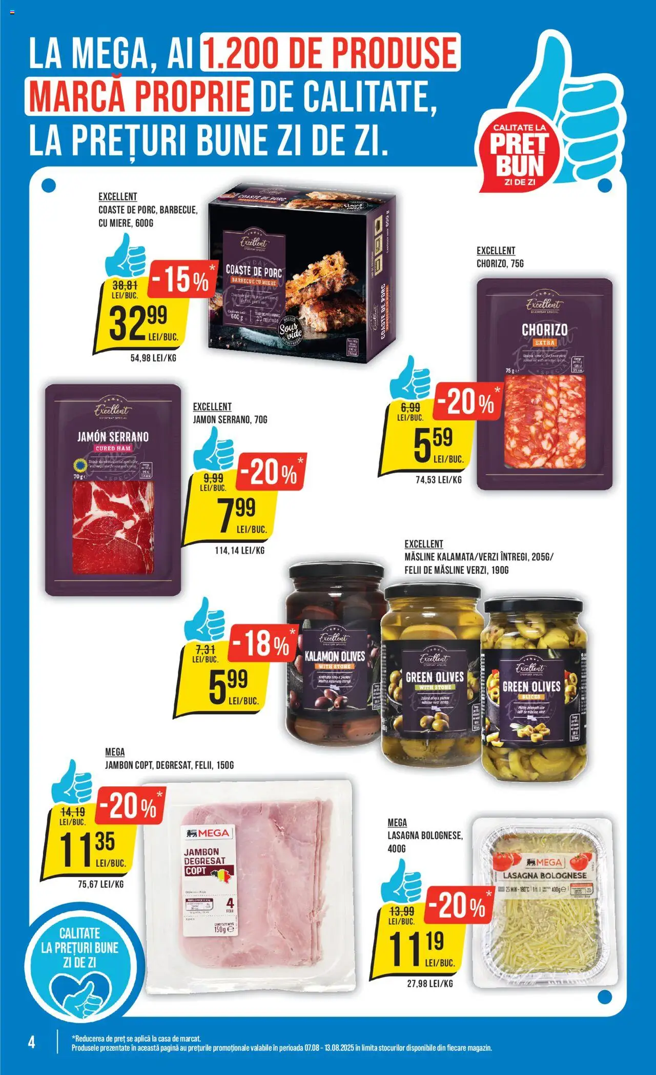 Catalog Mega Image 7 - 12 August 2025 | Pagina 4 | Produse: Lasagna, Măsline