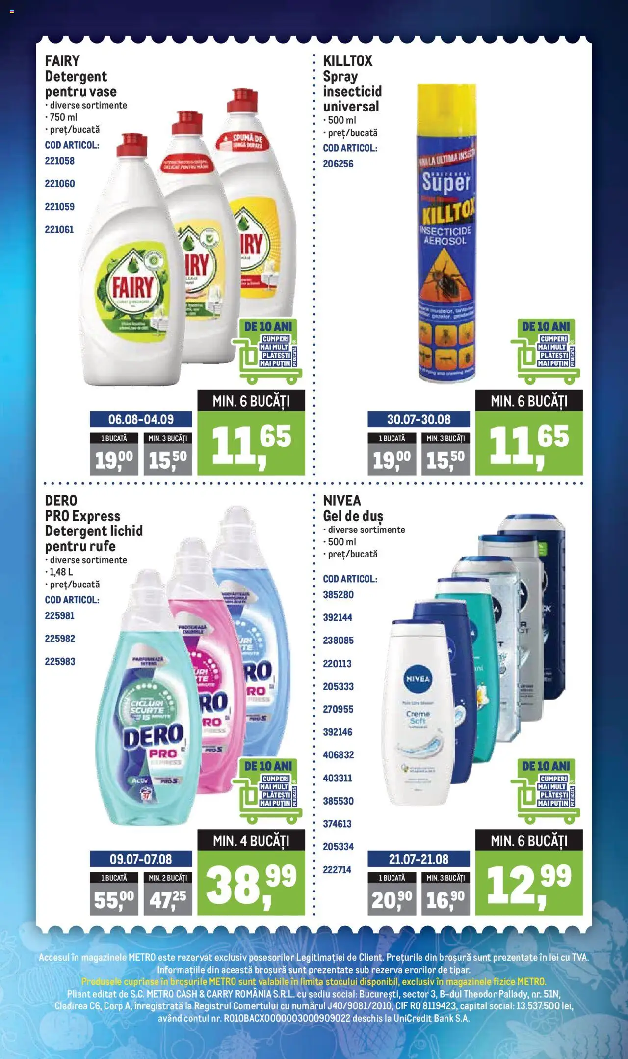 Catalog METRO 4 - 10 August 2025 | Pagina 2 | Produse: Duș, Gel de duș, Detergent