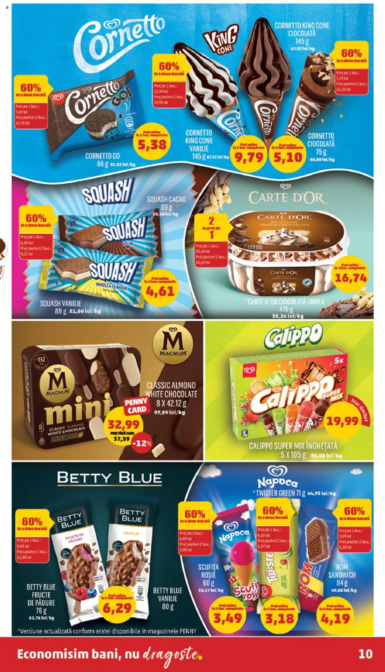 Catalog PENNY Market 6 - 11 August 2025 | Pagina 10 | Produse: Ciocolată, Cacao, Înghețată, Fructe