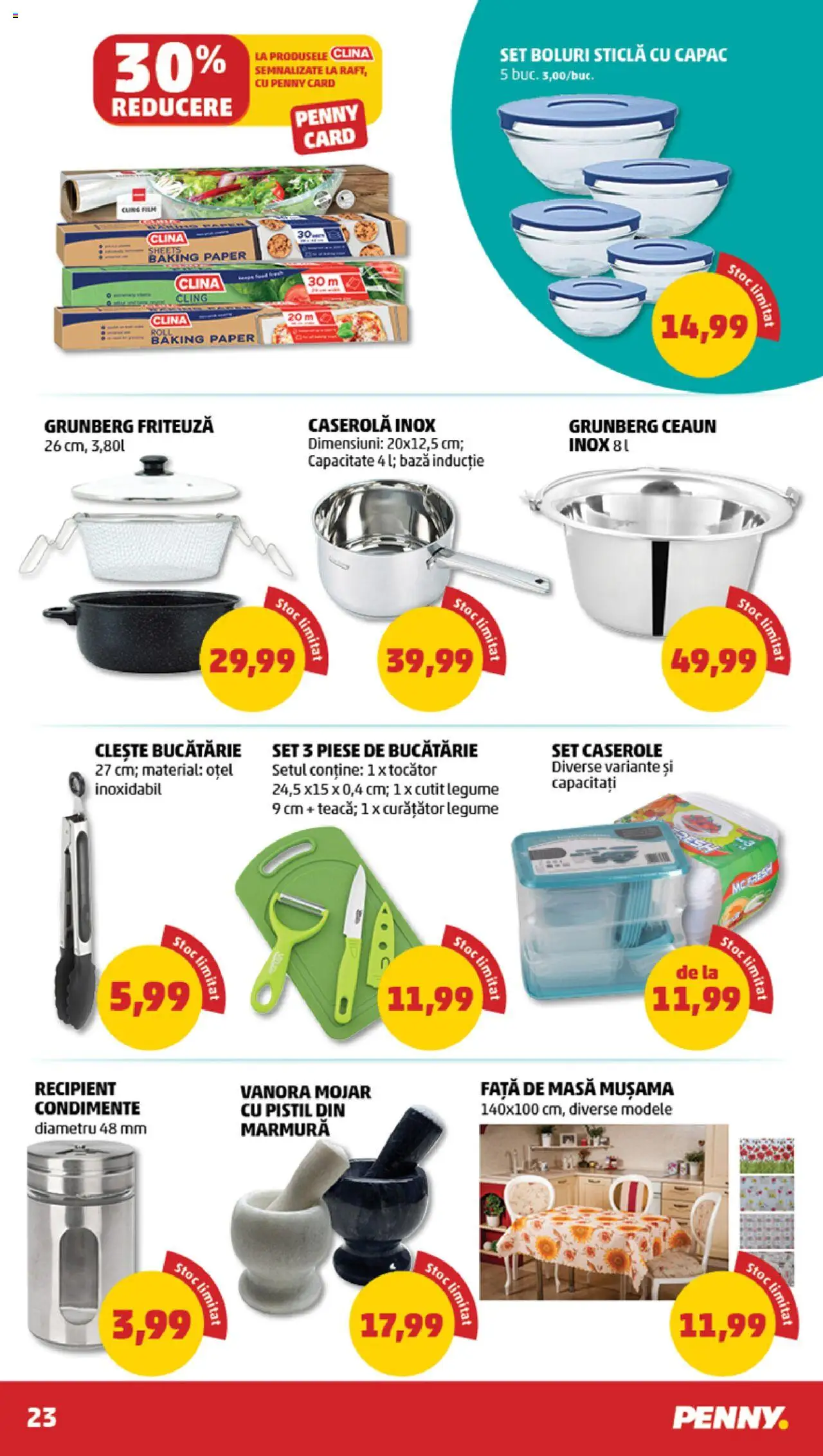 Catalog PENNY Market 6 - 11 August 2025 | Pagina 23 | Produse: Masă, Cuțit, Mortar, Legume
