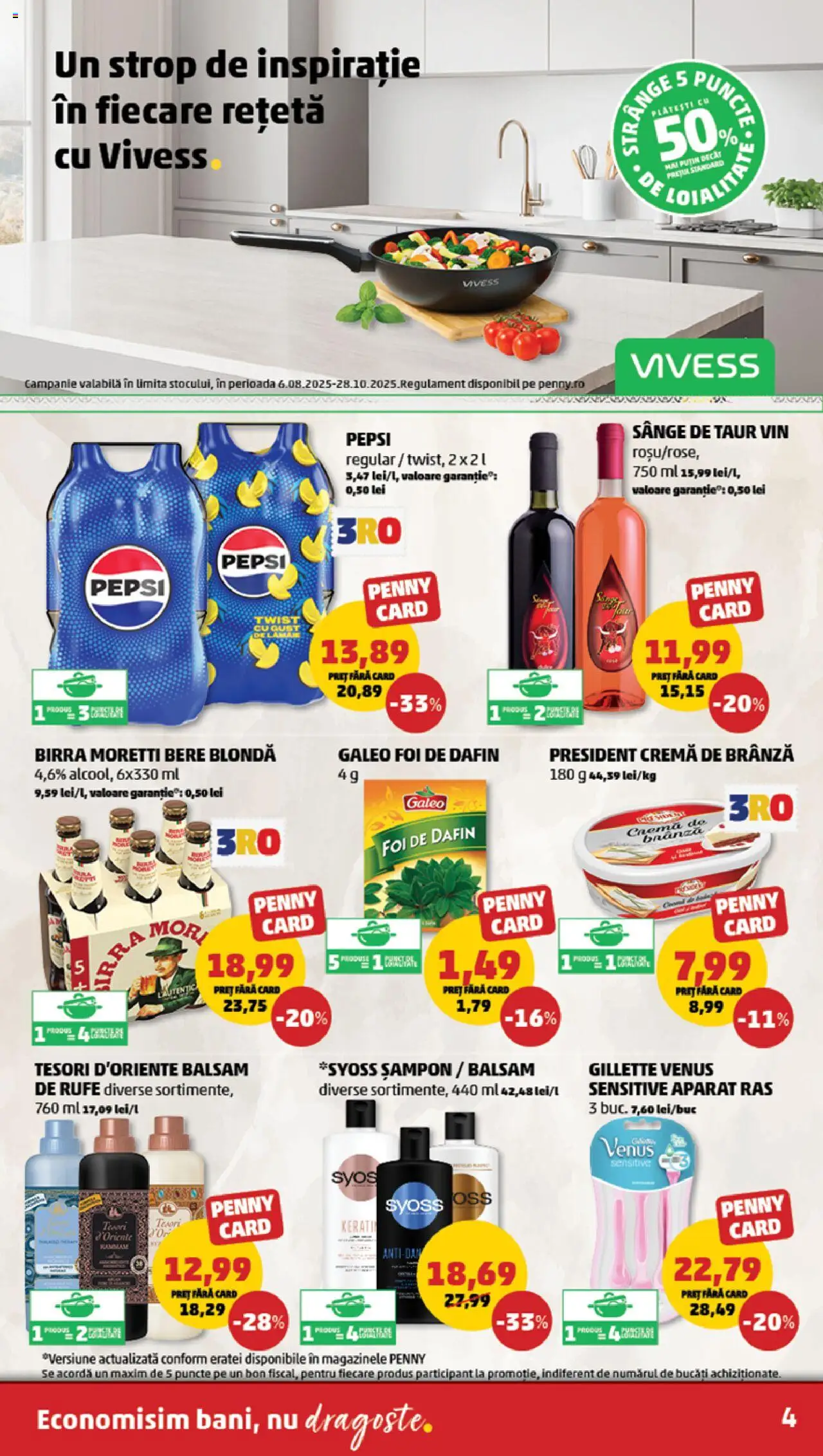 Catalog PENNY Market 6 - 11 August 2025 | Pagina 4 | Produse: Șampon, Balsam, Cremă, Balsam de rufe