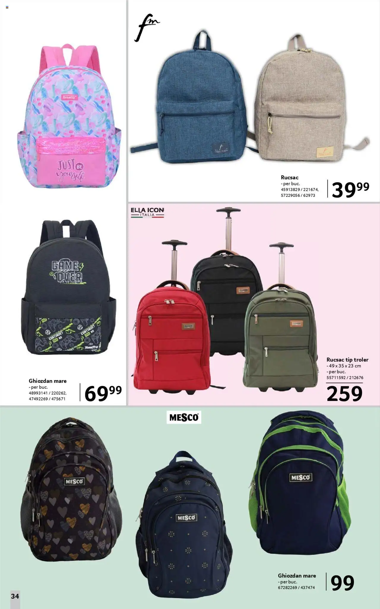 Catalog Selgros 8 August - 20 Septembrie 2025 | Pagina 34 | Produse: Ghiozdan, Rucsac