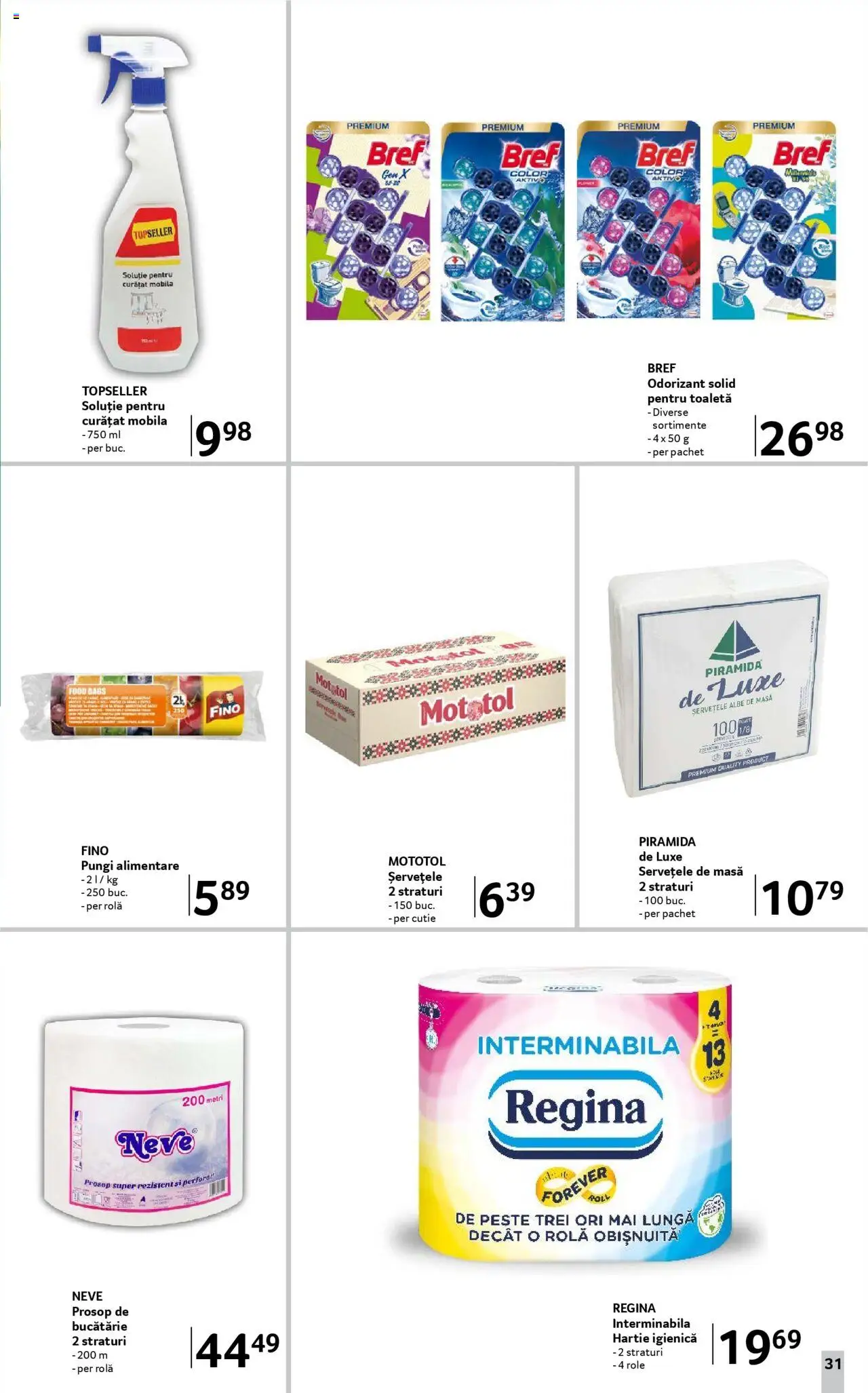 Catalog Selgros 8 - 20 August 2025 | Pagina 31 | Produse: Role, Cutie, Toaletă, Pește