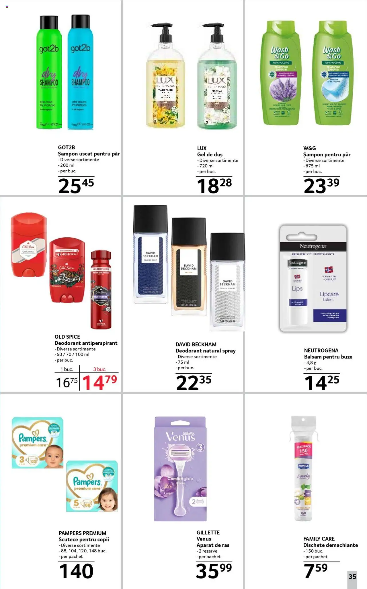 Catalog Selgros 8 - 20 August 2025 | Pagina 35 | Produse: Balsam, Gel de duș, Scutece, Șampon uscat