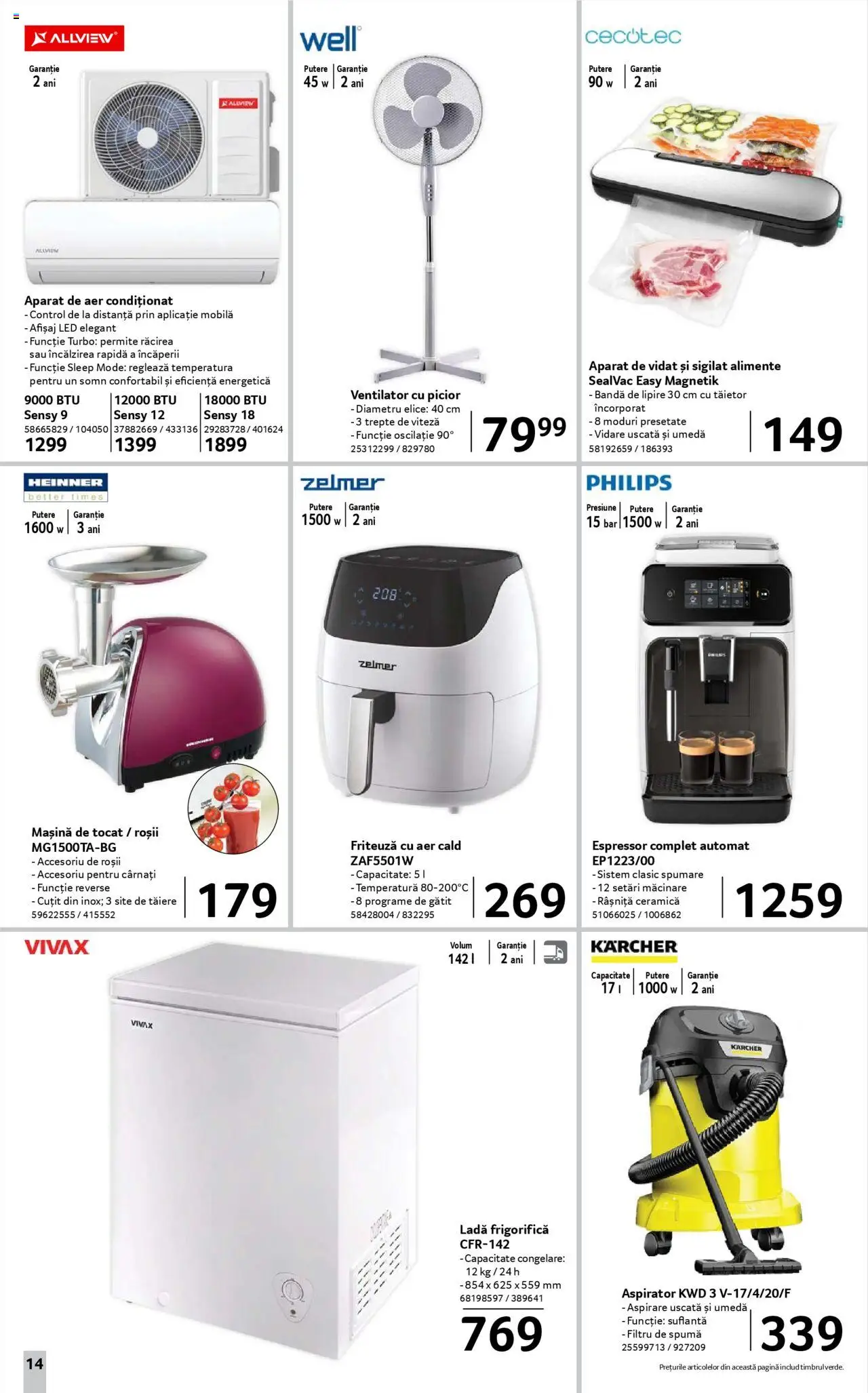 Catalog Selgros 8 - 20 August 2025 | Pagina 14 | Produse: Espressor, Suflantă, Cârnați, Ladă frigorifică