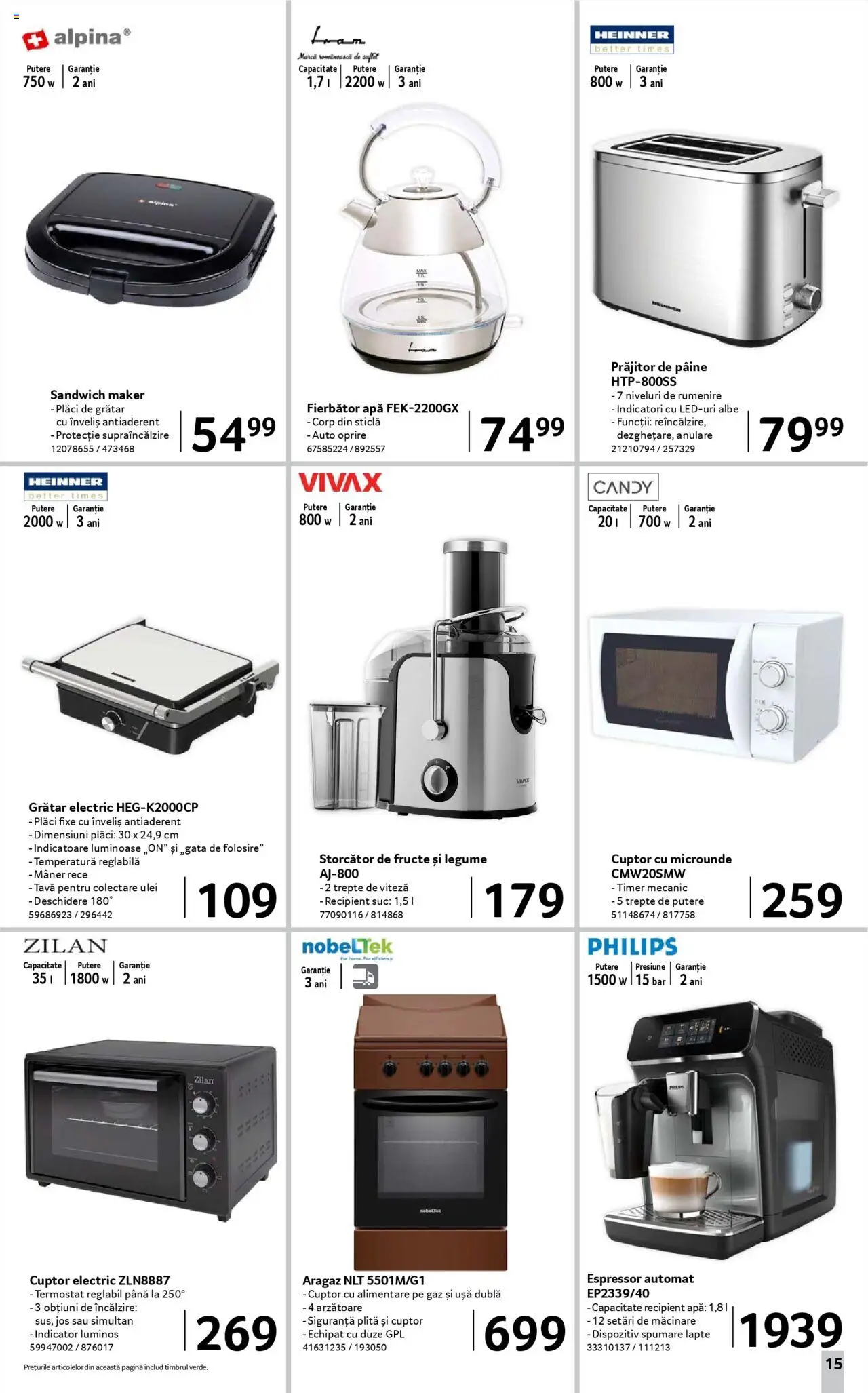 Catalog Selgros 8 - 20 August 2025 | Pagina 15 | Produse: Enginar, Cuptor Cu Microunde, Ulei, Legume
