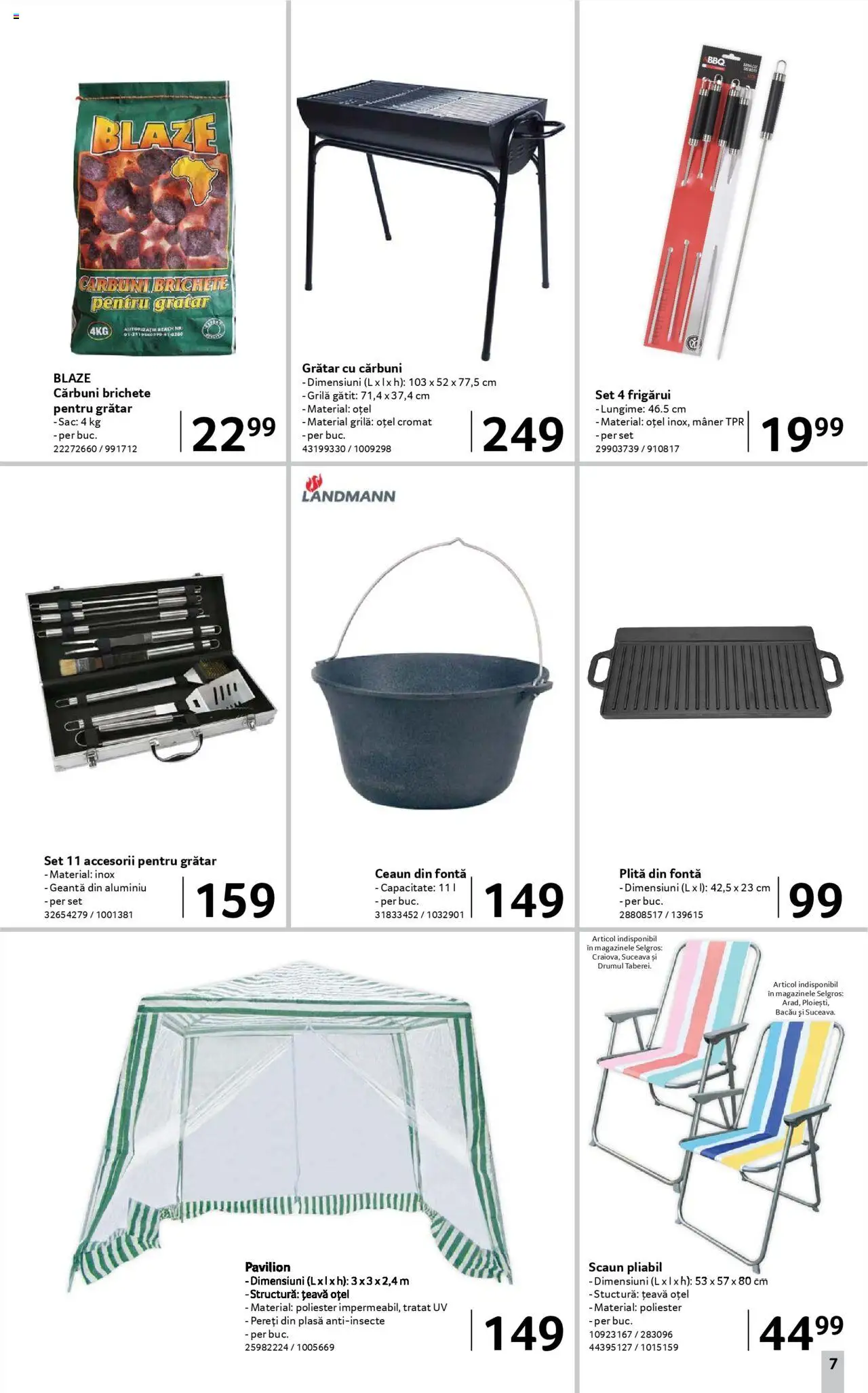 Catalog Selgros 8 - 20 August 2025 | Pagina 7 | Produse: Geantă, Scaun, Țeavă, Soğanlar