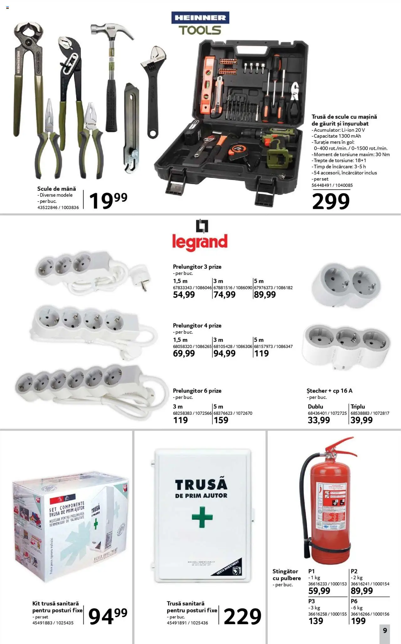 Catalog Selgros 8 - 20 August 2025 | Pagina 9 | Produse: Mașină de găurit, Prize, Prelungitor, Vestă