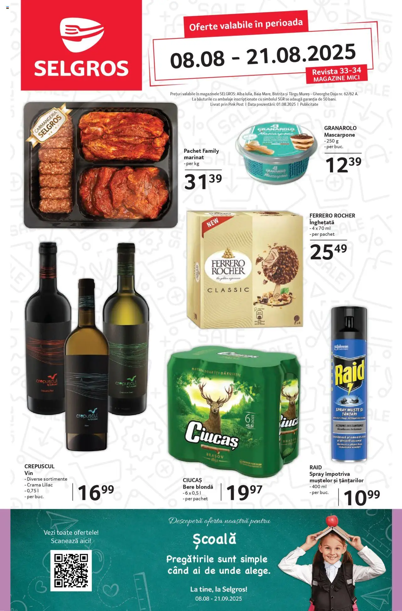 Catalog Selgros 8 - 20 August 2025 | Pagina 1 | Produse: Mici, Soda, Mascarpone, Înghețată